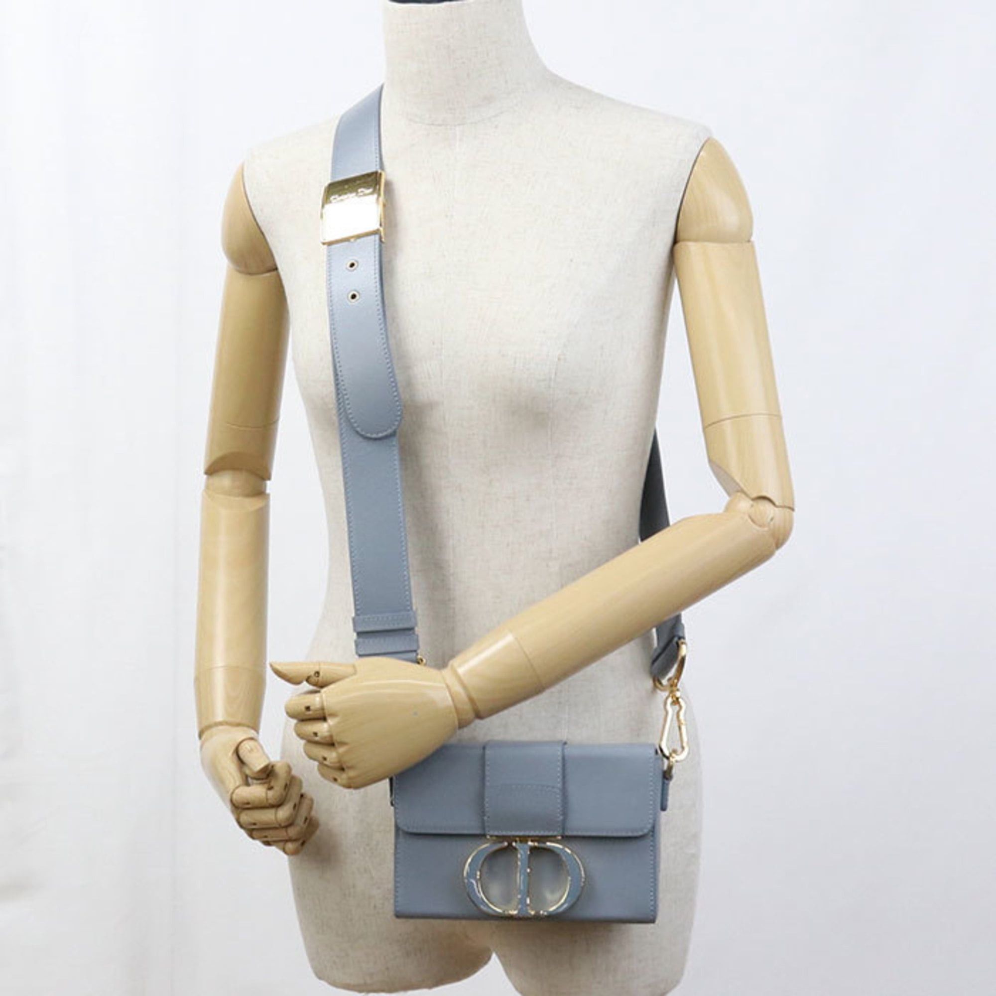 Dior Christian Dior DIOR Dior Crossbody Shoulder Bag, Box 30 Montaigne, Women's, Blue Size ONE SIZE - 8 Thumbnail