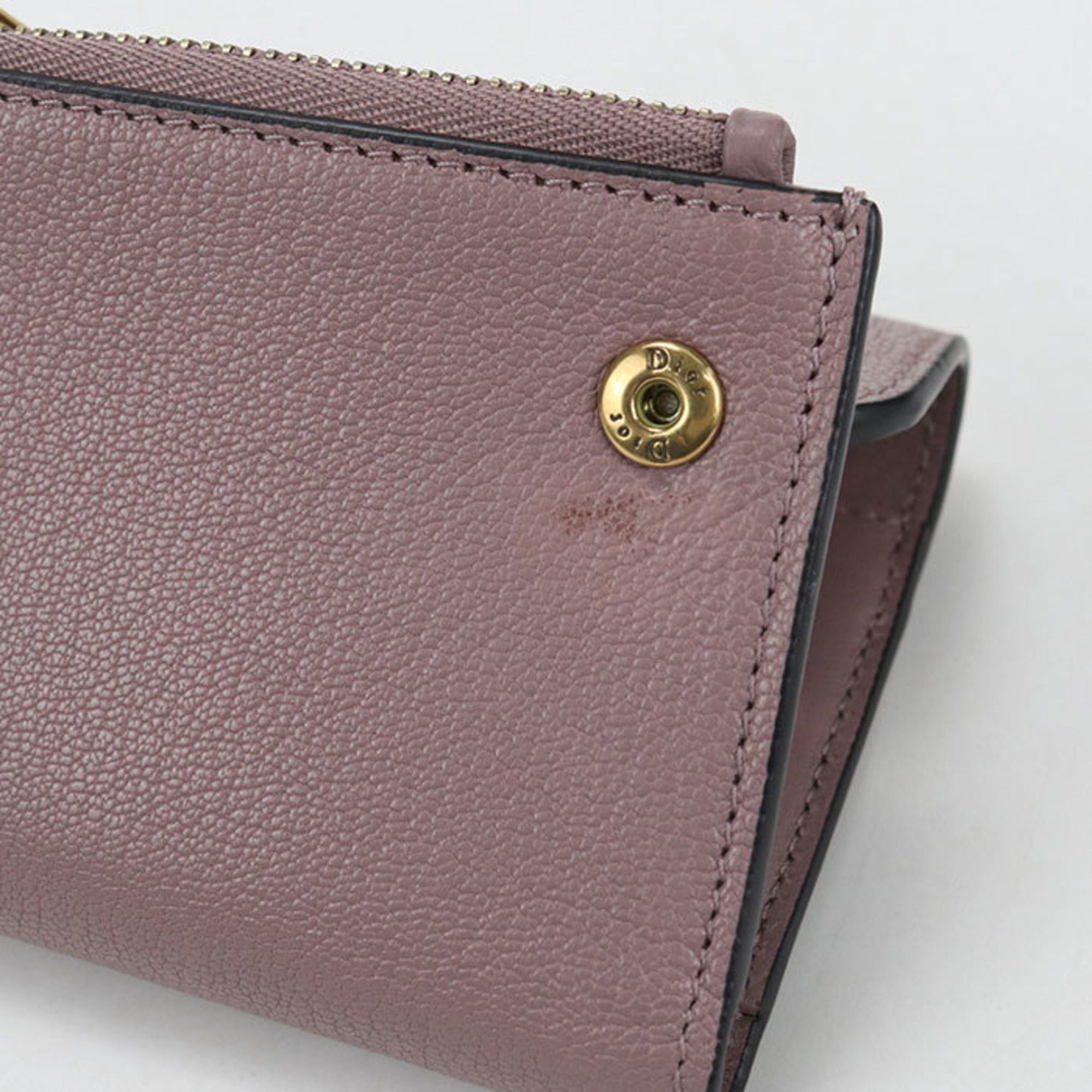 Dior Christian Dior DIOR Lotus Saddle Tri-fold Wallet, Women's, Purple Size ONE SIZE - 6 Thumbnail