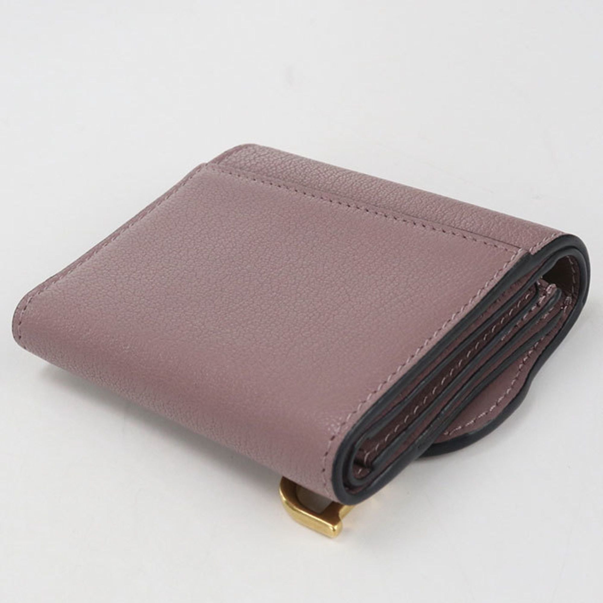 Dior Christian Dior DIOR Lotus Saddle Tri-fold Wallet, Women's, Purple Size ONE SIZE - 2 Thumbnail