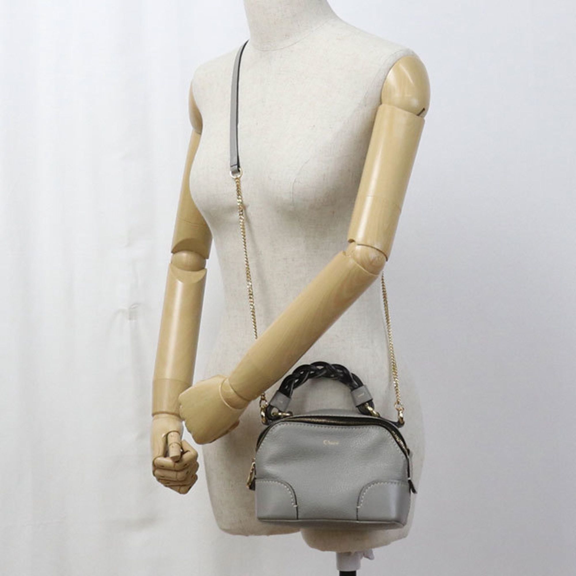 Chloe Chloé Chloe Dahlia 2-Way Handbag, Women's, Gray Size ONE SIZE - 8 Thumbnail