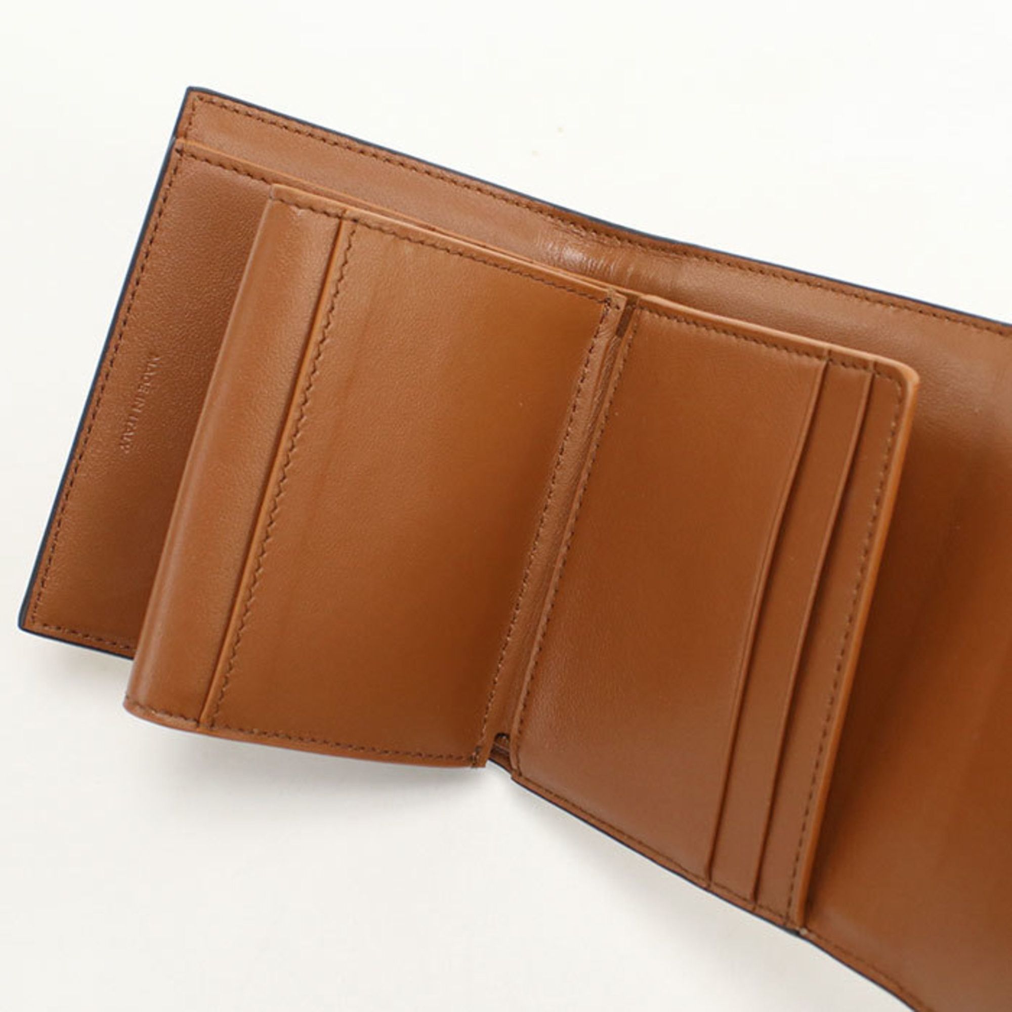 Celine CELINE Triomphe Small Flap Wallet 10D78 Women's Beige Size ONE SIZE - 4 Thumbnail