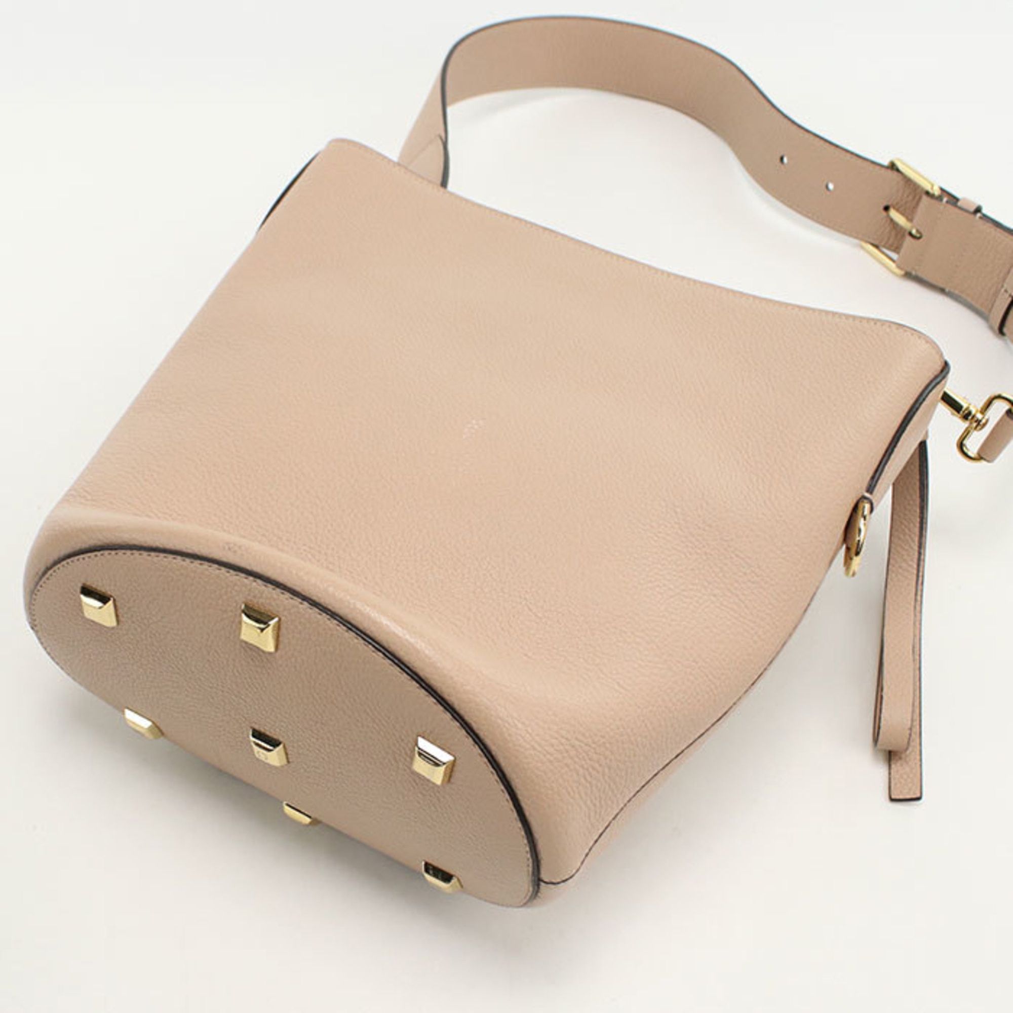 Salvatore Ferragamo Salvatore Ferragamo FERRAGAMO Ferragamo Gancini Shoulder Bag 21 2892 Women's Beige Size ONE SIZE - 2 Thumbnail