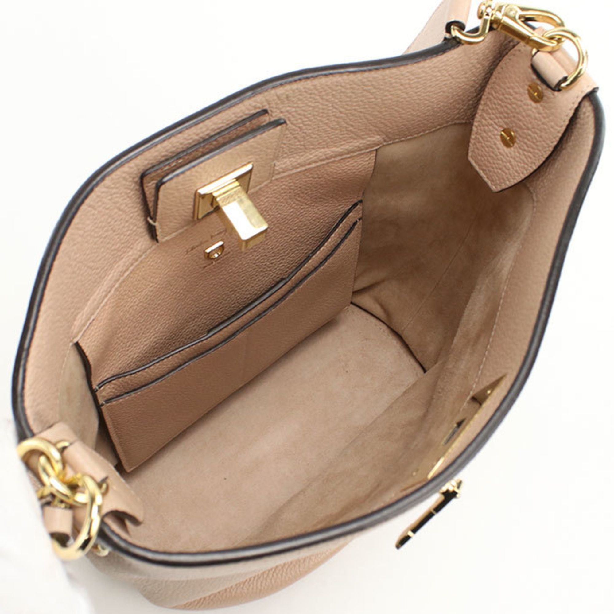 Salvatore Ferragamo Salvatore Ferragamo FERRAGAMO Ferragamo Gancini Shoulder Bag 21 2892 Women's Beige Size ONE SIZE - 3 Thumbnail