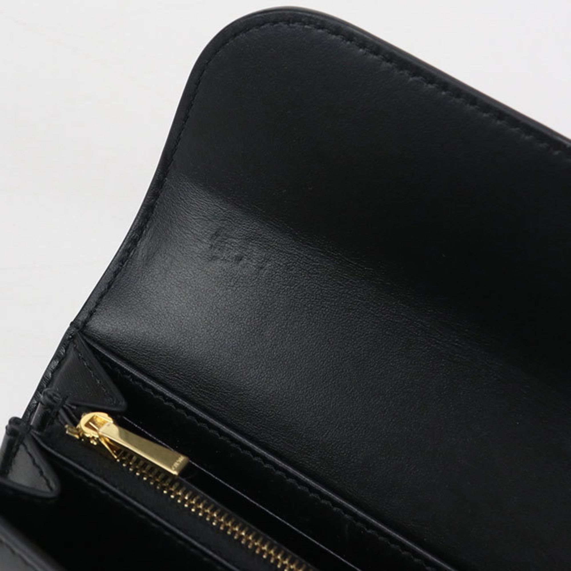 Celine CELINE Triomphe Large Wallet, Black, 10E313DPV.38NO, Bifold, Women's Size ONE SIZE - 6 Thumbnail
