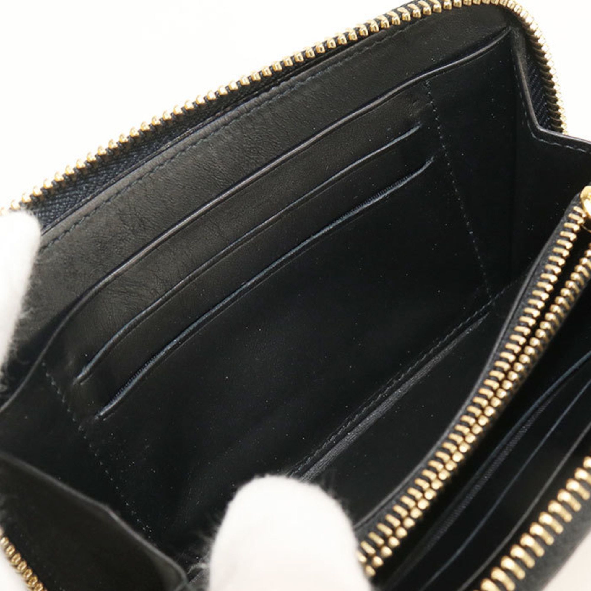 Loewe LOEWE Puzzle Women's Round Zip Wallet in Black Size ONE SIZE - 4 Thumbnail