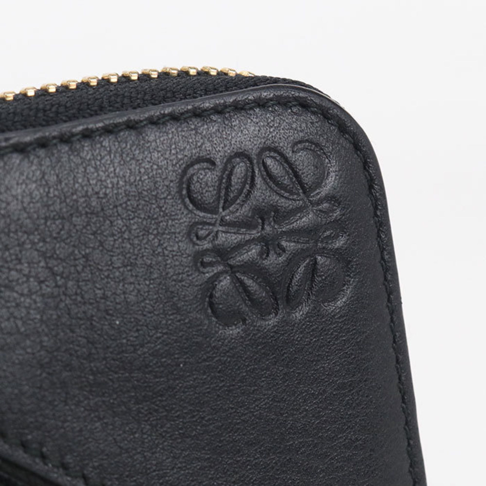 Loewe LOEWE Puzzle Women's Round Zip Wallet in Black Size ONE SIZE - 6 Thumbnail