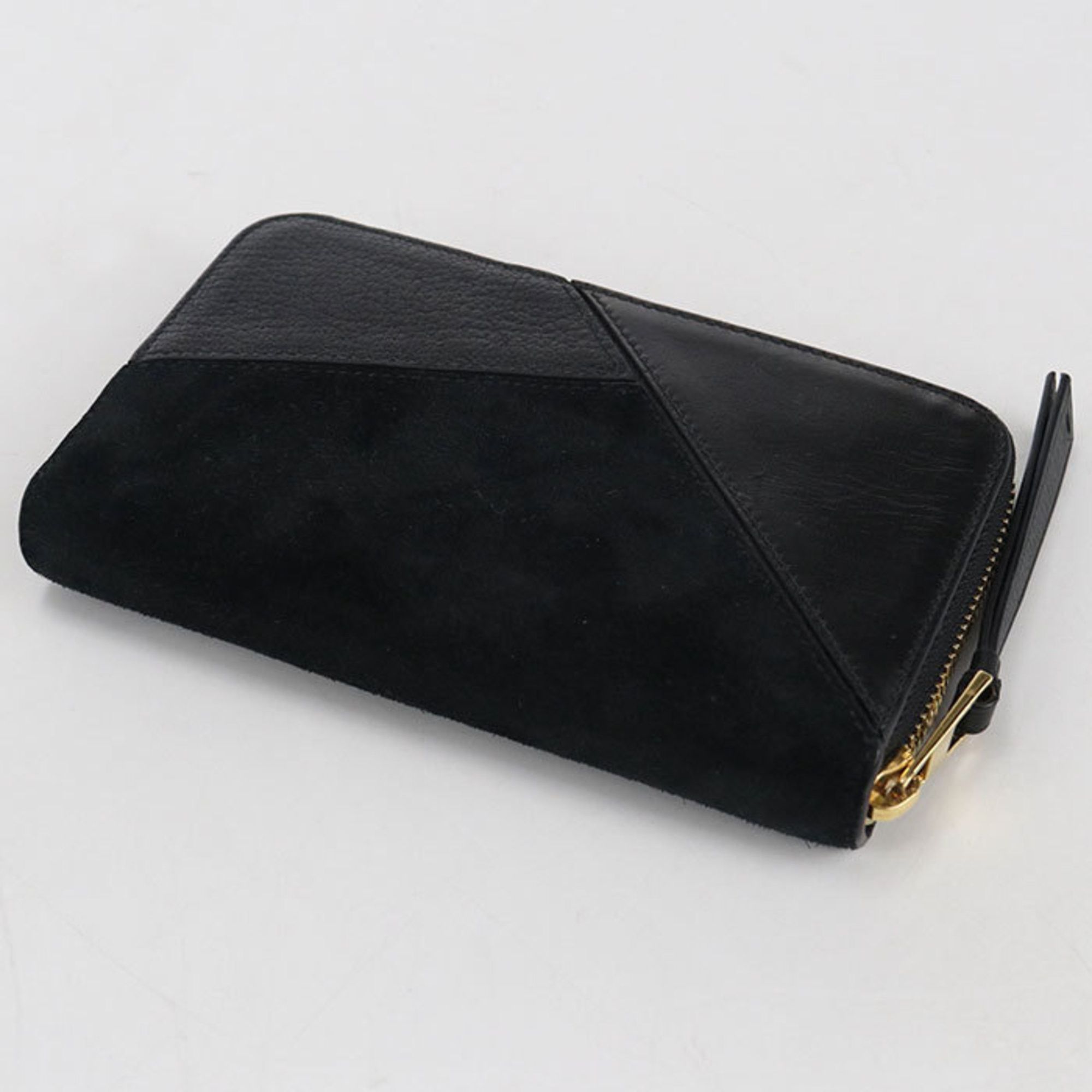 Loewe LOEWE Puzzle Women's Round Zip Wallet in Black Size ONE SIZE - 2 Thumbnail