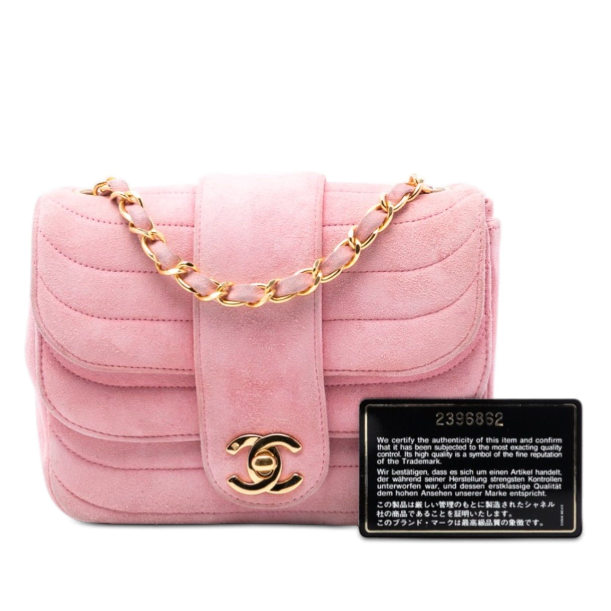 Chanel Mini Square CC Horizontal Quilted Suede Double Flap Size ONE SIZE - 8 Thumbnail
