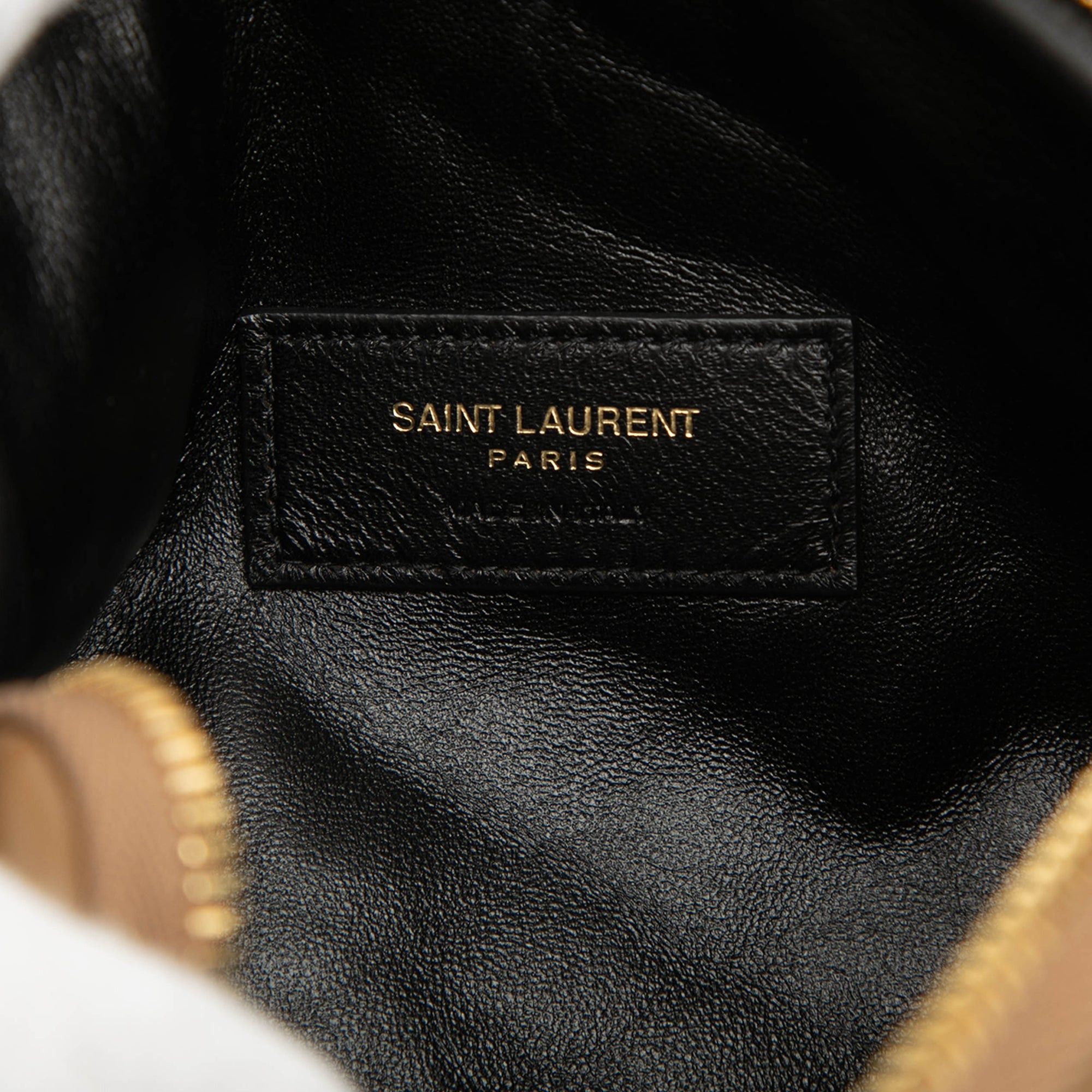 Saint Laurent Paris Mini Quilted Lambskin Gaby Zippered Pouch Size ONE SIZE - 5 Thumbnail