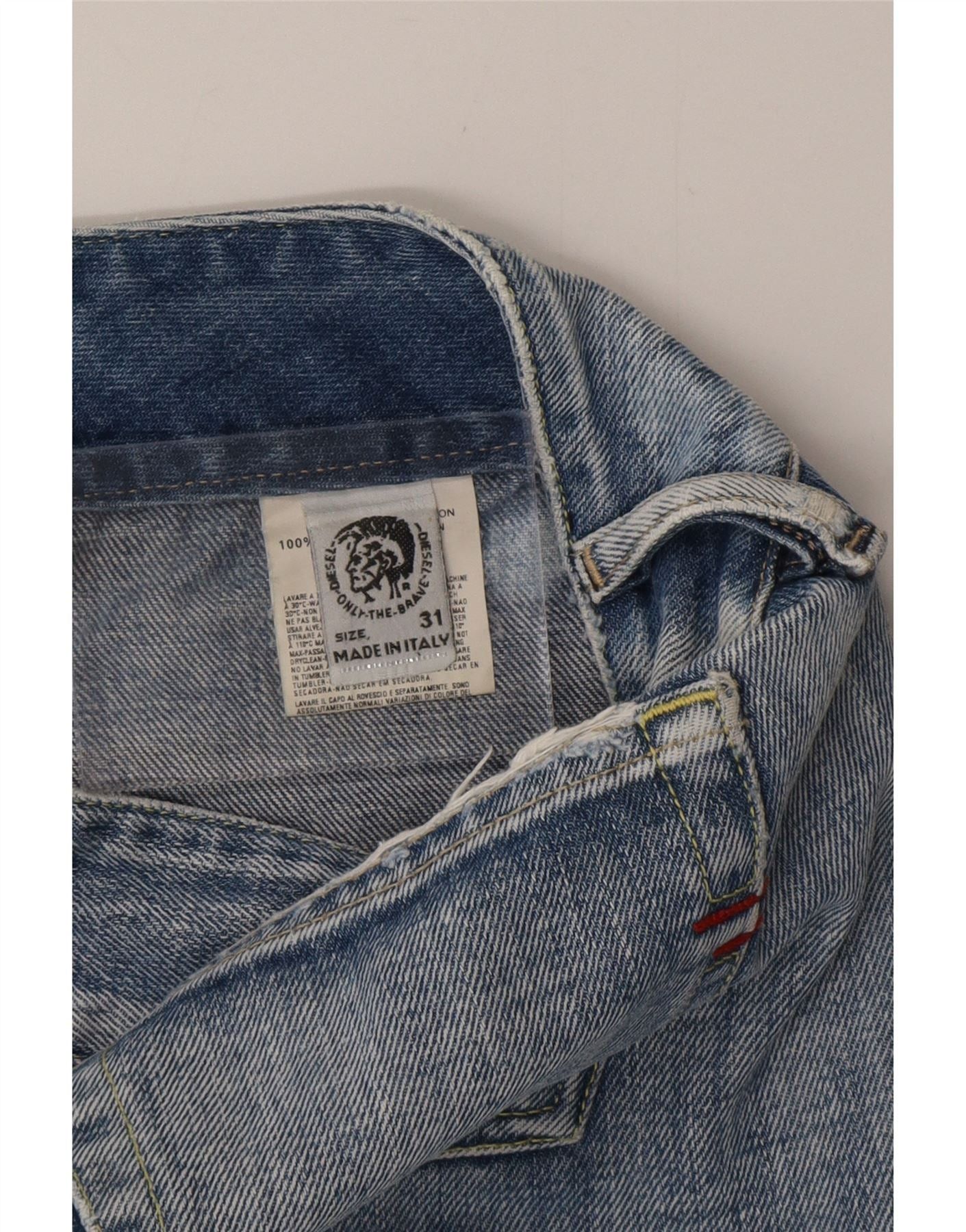 Diesel Womens Denim Shorts W31 Medium Blue Cotton Size 22" - 3 Thumbnail