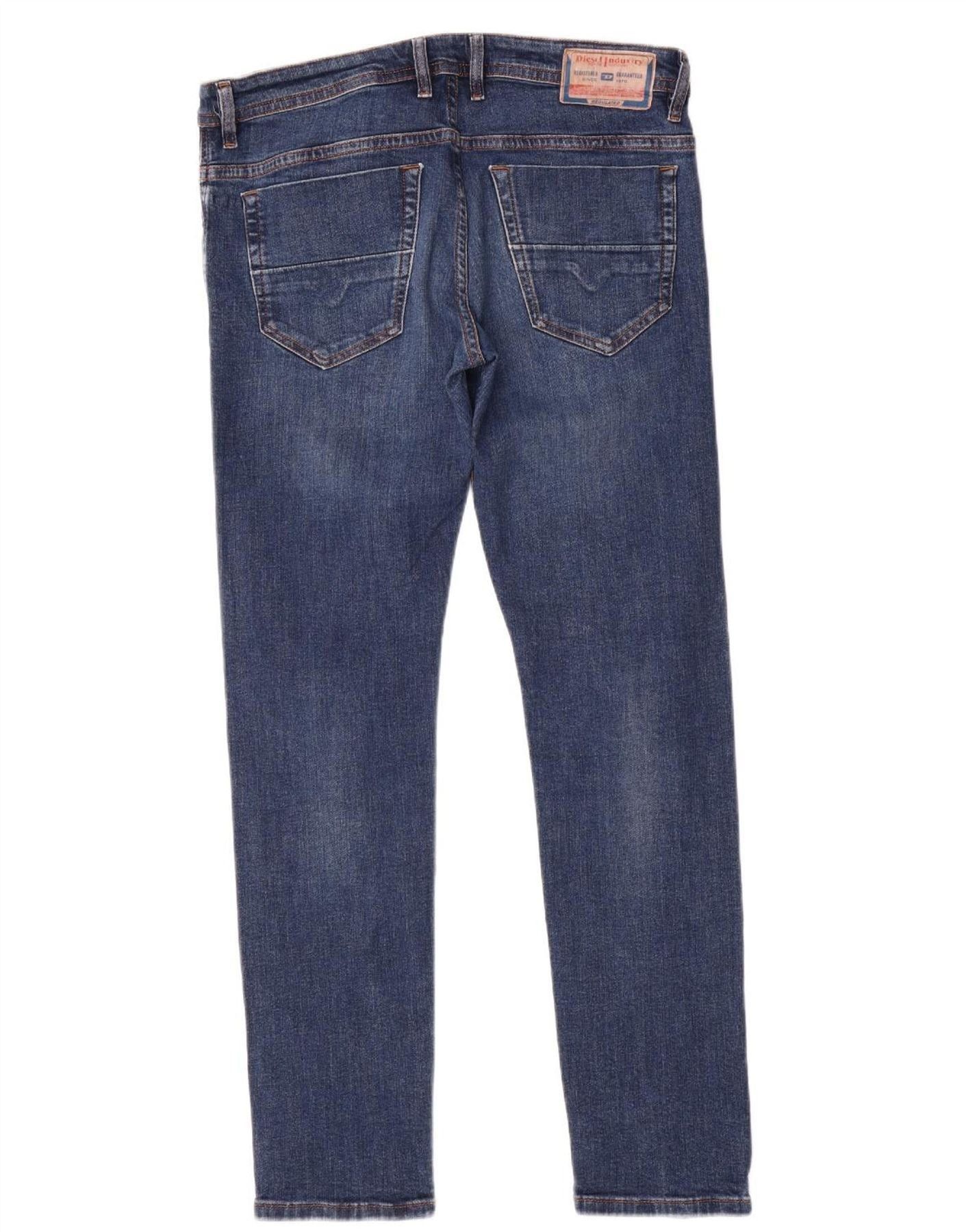 Diesel Mens Skinny Jeans W33 L32 Blue Cotton Size US 33 - 2 Thumbnail