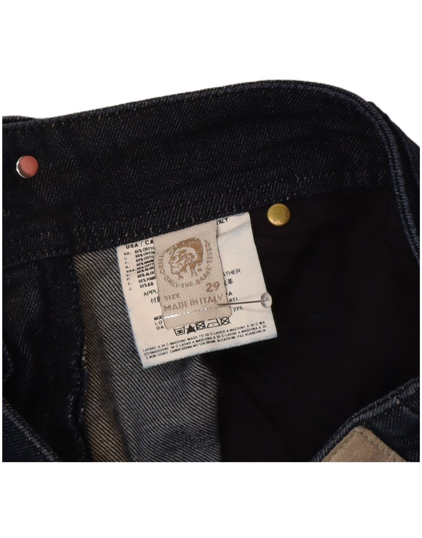 Diesel Womens Slim Jeans W29 L32 Navy Blue Cotton Size 42" / US 20 - 3 Thumbnail
