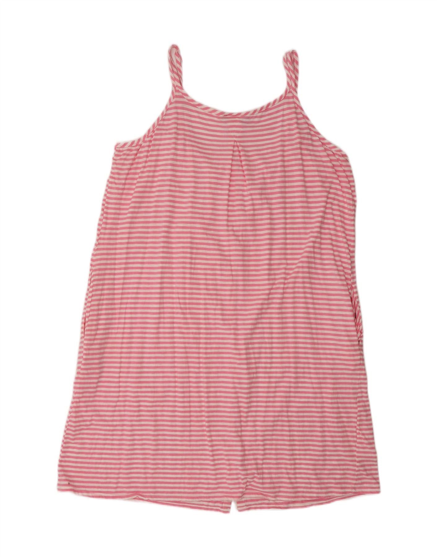 Ralph Lauren Womens Sundress UK 18 XL Pink Striped Cotton Size XL / US 12-14 / IT 48-50 - 2 Thumbnail