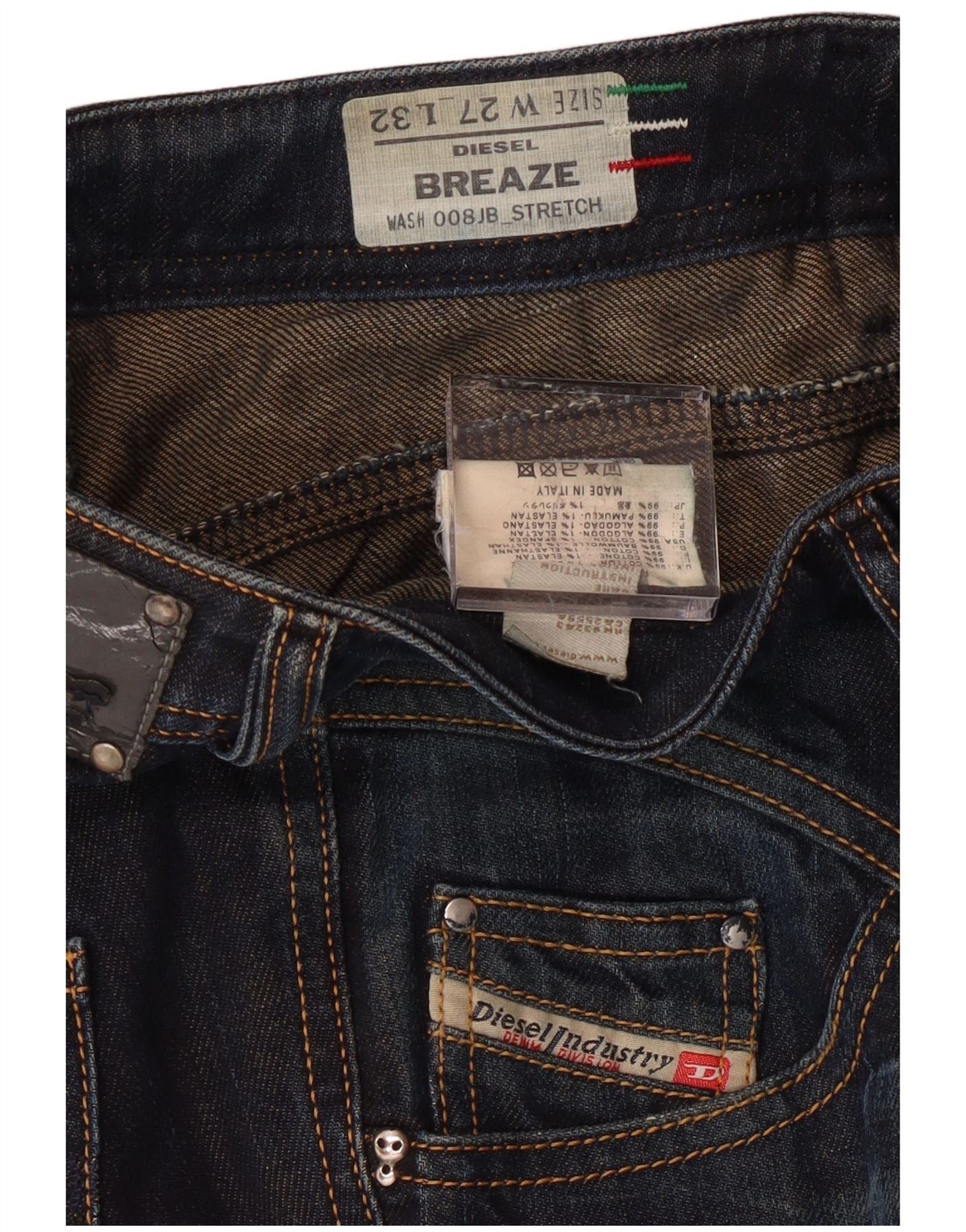 Diesel Womens Breaze Skinny Jeans W27 L29 Blue Cotton Size 27" / US 4 / IT 40 - 4 Thumbnail