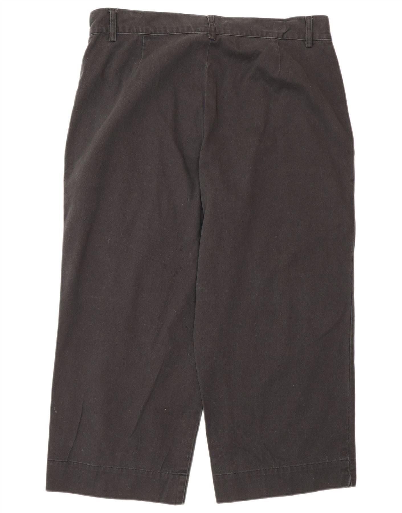 Ralph Lauren Womens Capri Trousers US 12 Large W30 L22 Black Cotton Size 30" / US 8 / IT 44 - 2 Thumbnail