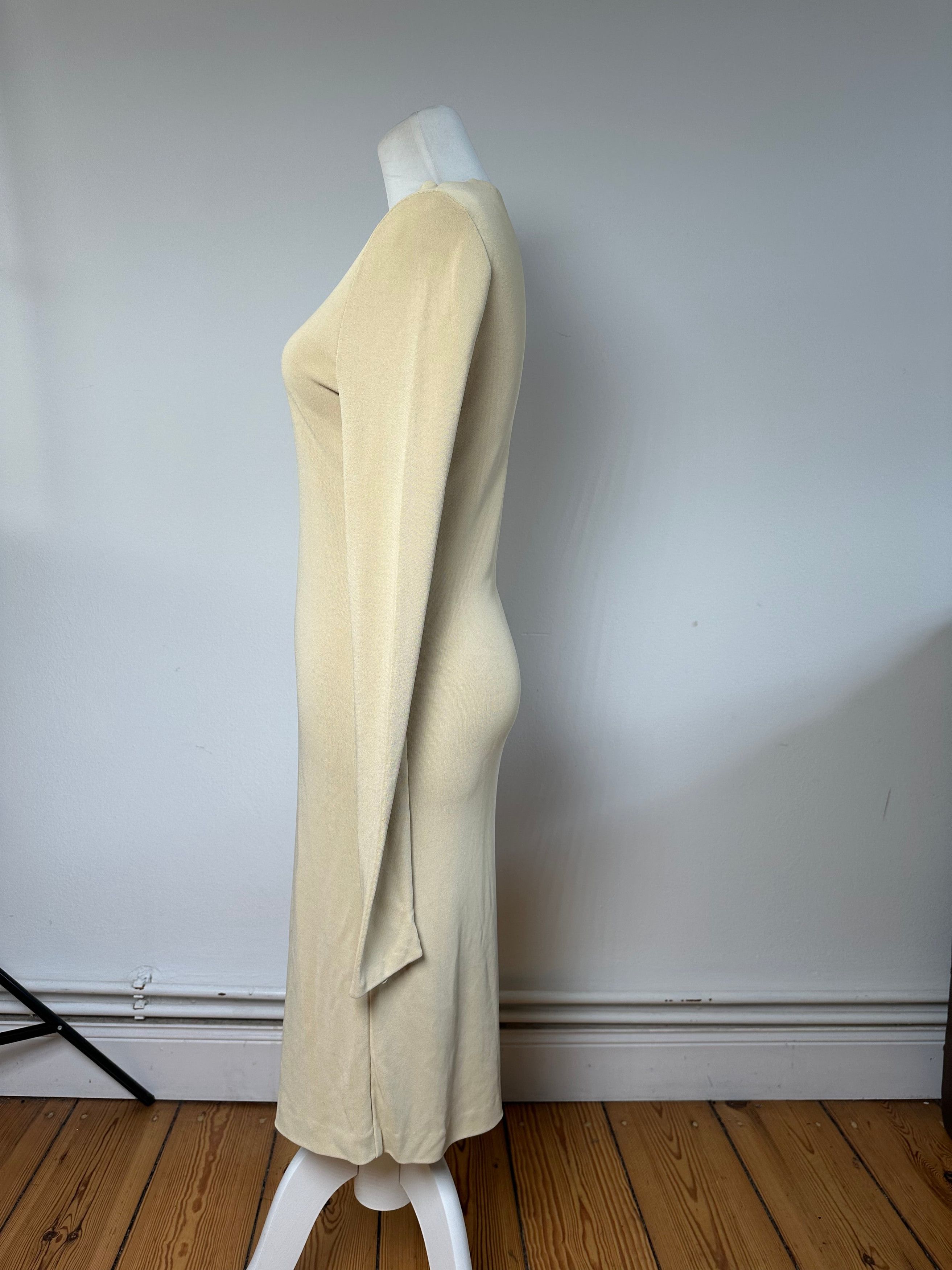 Gucci Vintage Viscose Dress M Beige Size S / US 4 / IT 40 - 2 Thumbnail