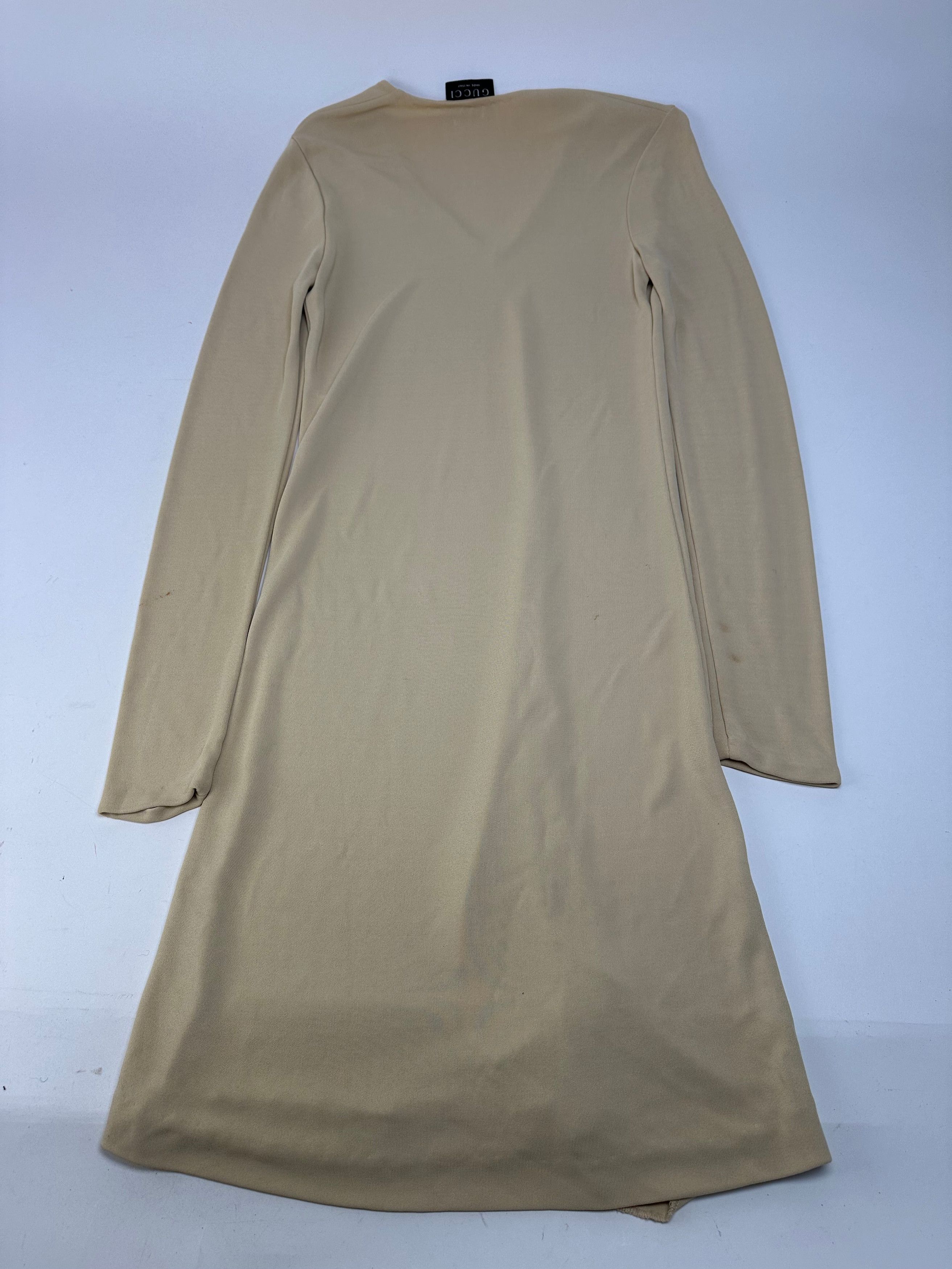 Gucci Vintage Viscose Dress M Beige Size S / US 4 / IT 40 - 13 Thumbnail