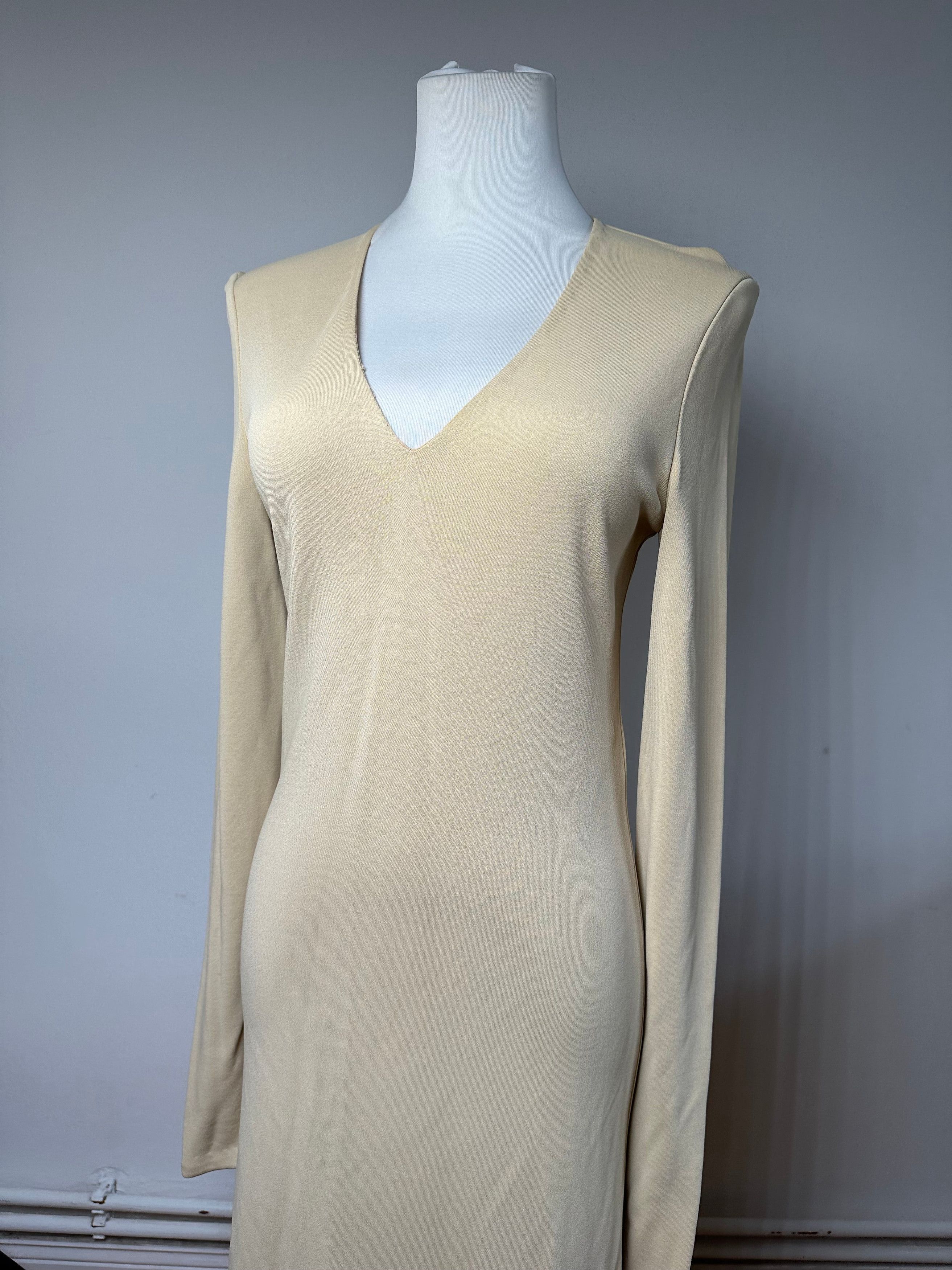 Gucci Vintage Viscose Dress M Beige Size S / US 4 / IT 40 - 14 Thumbnail