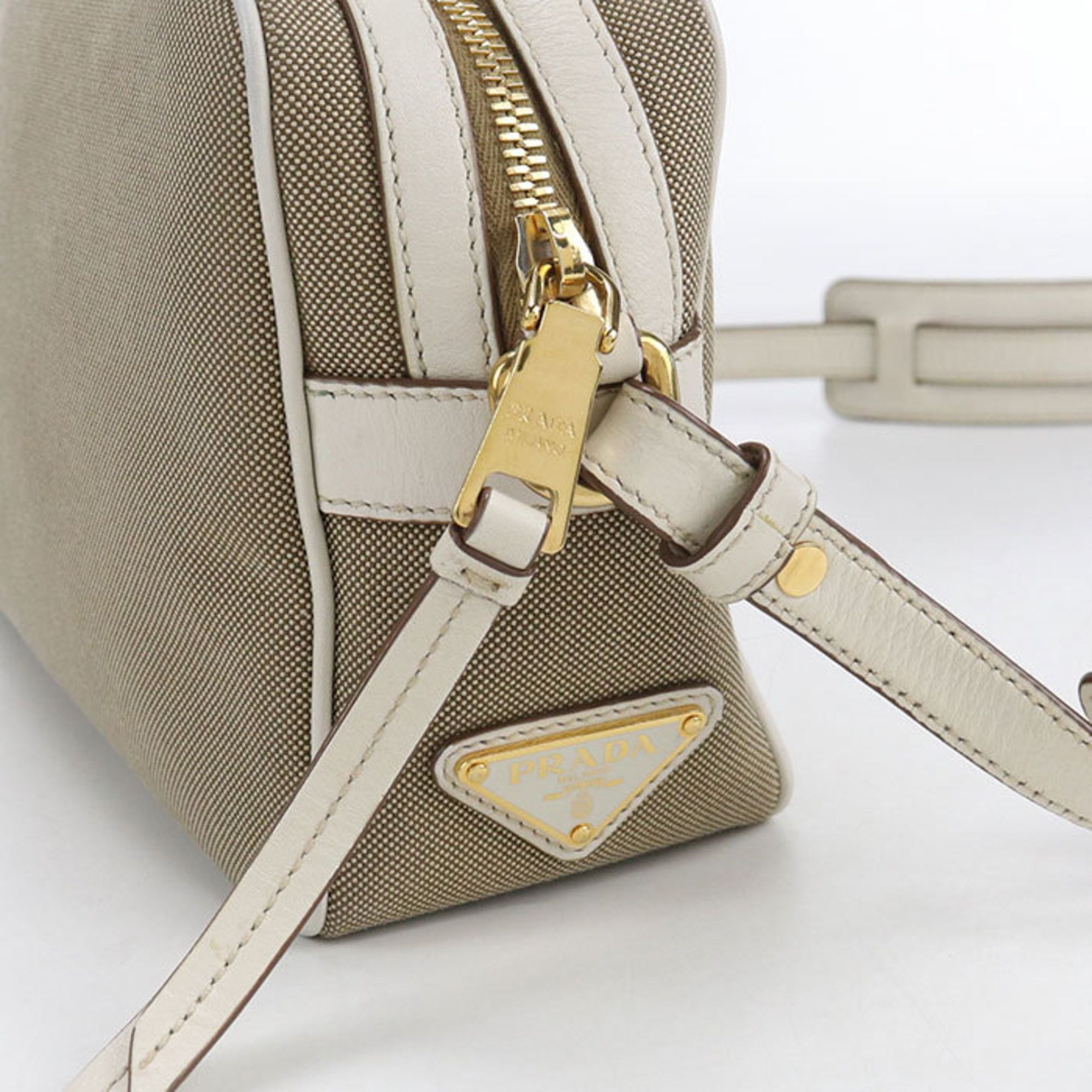 Prada Prada Crossbody Shoulder Bag 1BH089 Logo Jacquard Women's Beige Size ONE SIZE - 6 Thumbnail