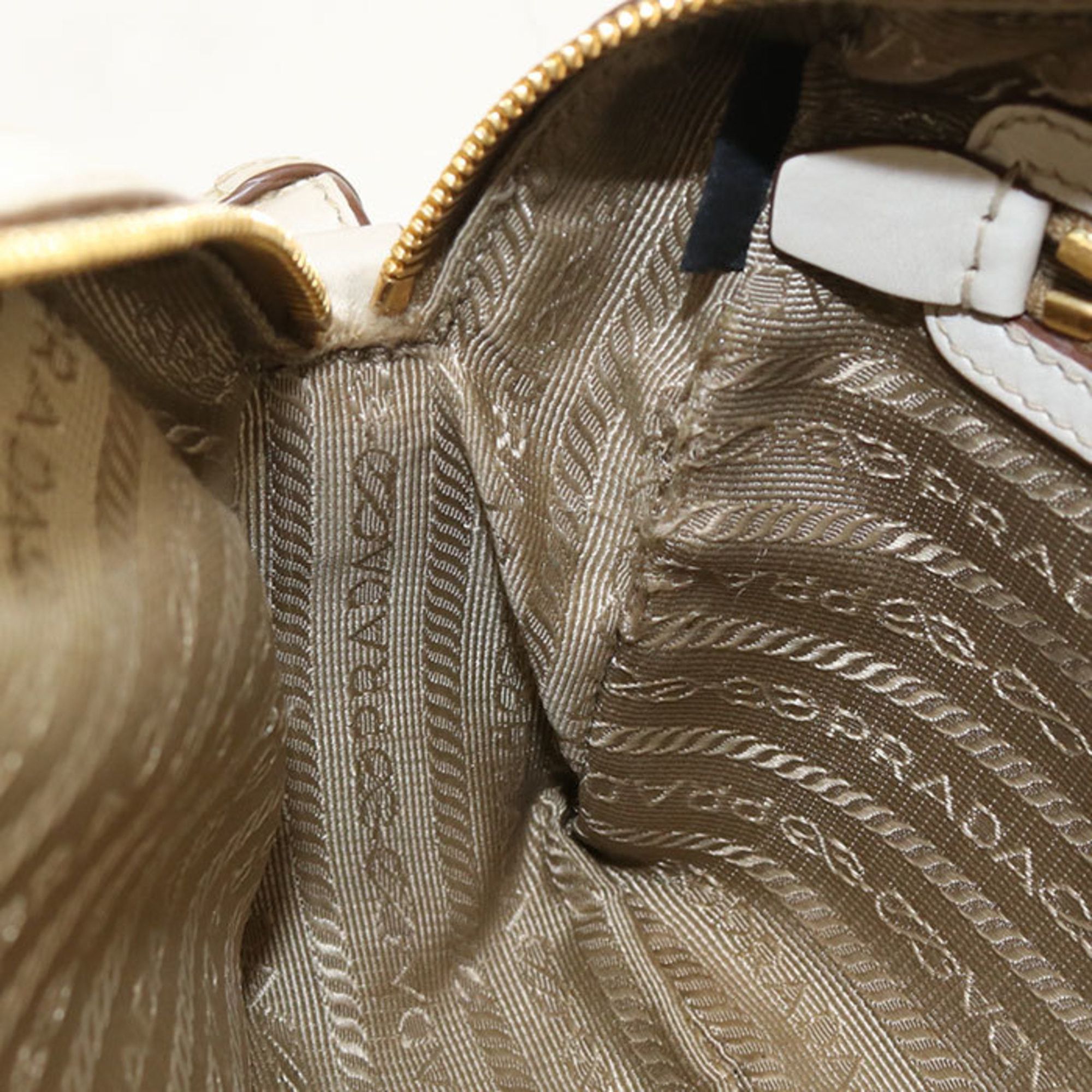 Prada Prada Crossbody Shoulder Bag 1BH089 Logo Jacquard Women's Beige Size ONE SIZE - 9 Thumbnail
