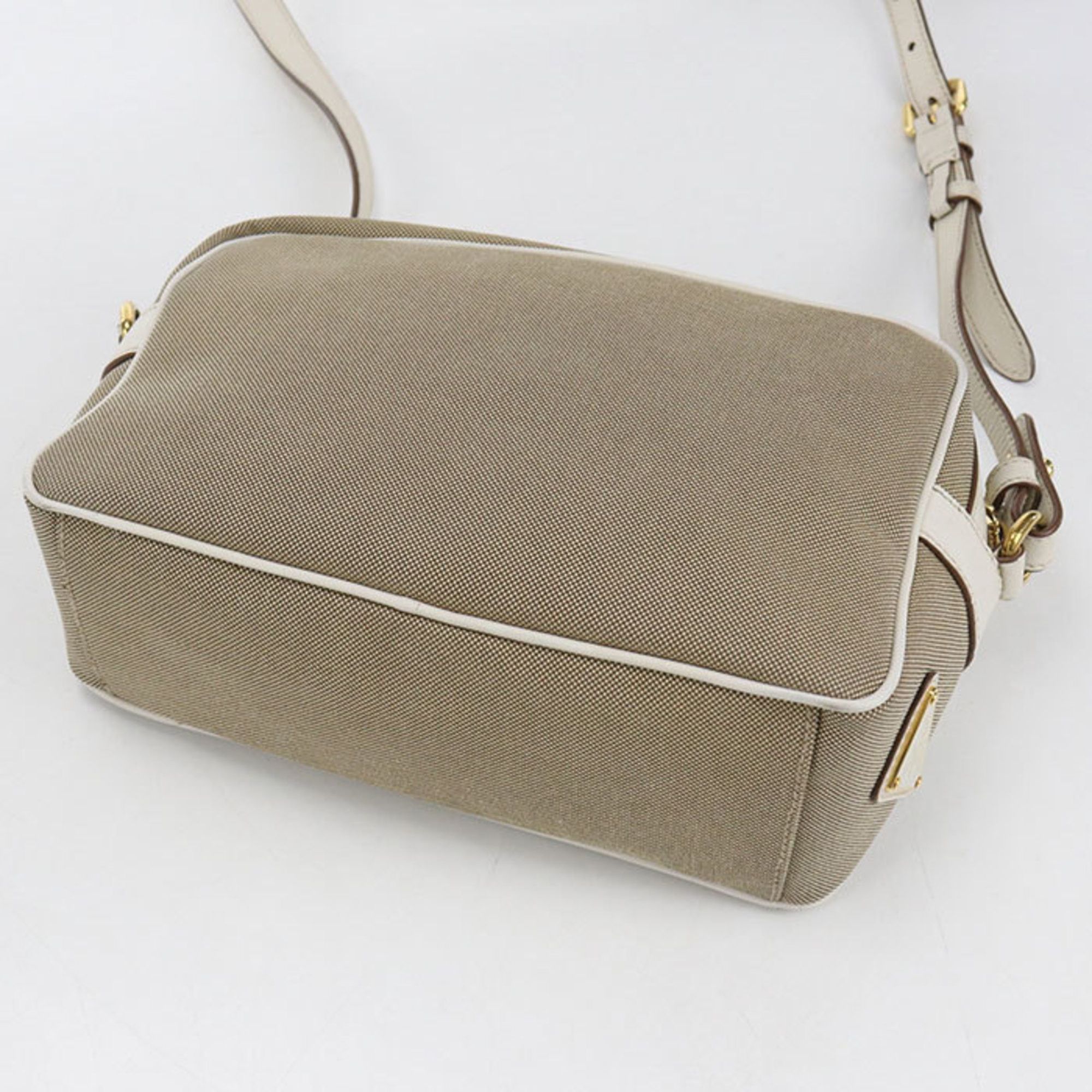 Prada Prada Crossbody Shoulder Bag 1BH089 Logo Jacquard Women's Beige Size ONE SIZE - 2 Thumbnail