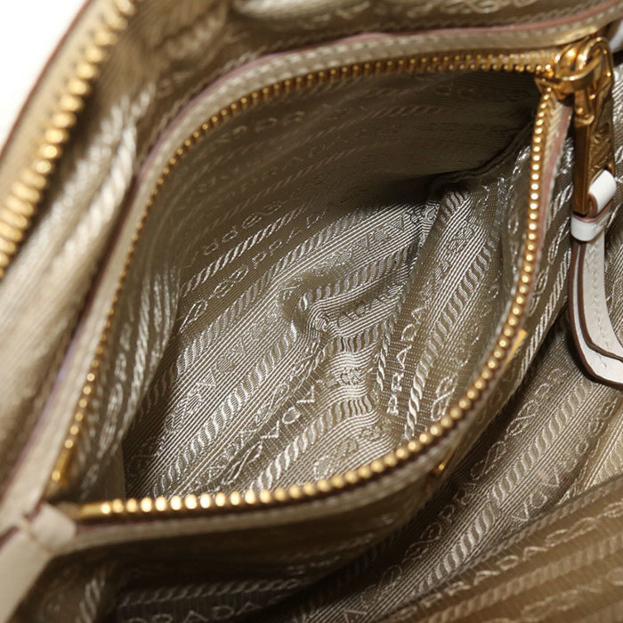 Prada Prada Crossbody Shoulder Bag 1BH089 Logo Jacquard Women's Beige Size ONE SIZE - 4 Thumbnail