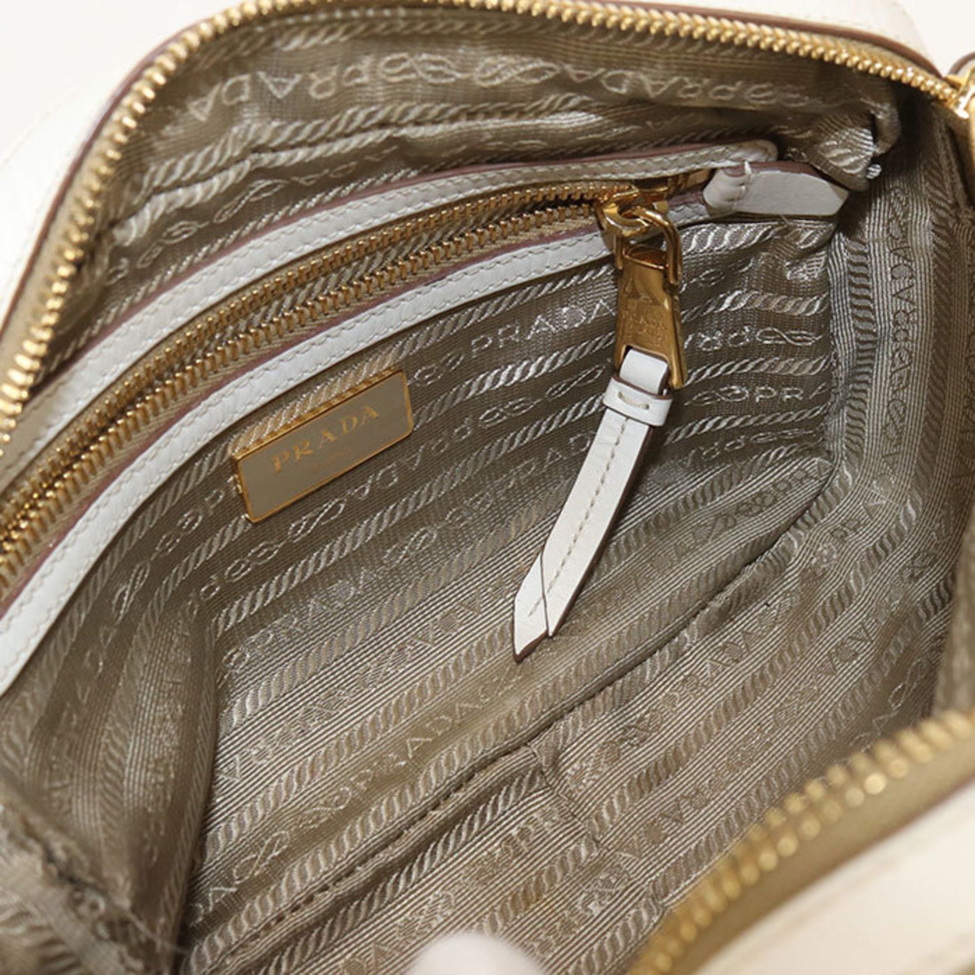 Prada Prada Crossbody Shoulder Bag 1BH089 Logo Jacquard Women's Beige Size ONE SIZE - 5 Thumbnail
