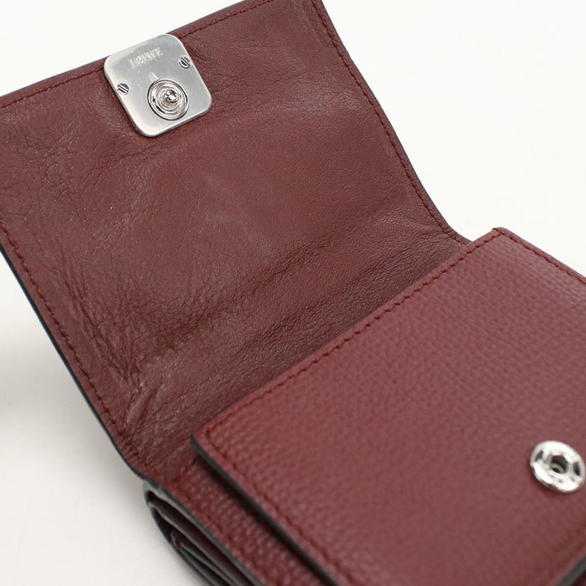 Loewe LOEWE Tri-fold Wallet C821TR2X16 Anagram Women's Wine Red Size ONE SIZE - 8 Thumbnail