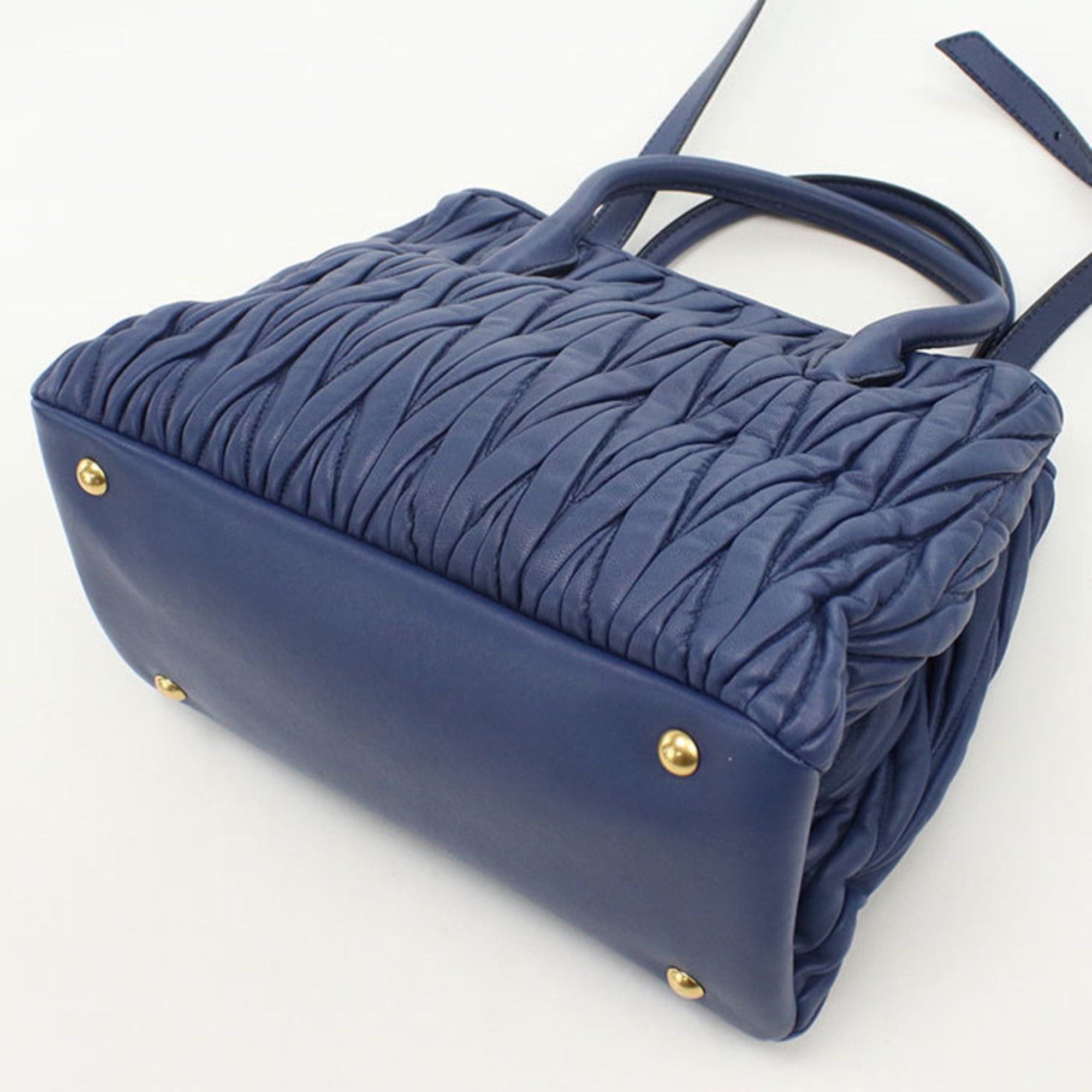 Miu Miu Miu Miu MIU Outlet Tote Bag, 2-Way Matelasse, Women's, Blue Size ONE SIZE - 2 Thumbnail