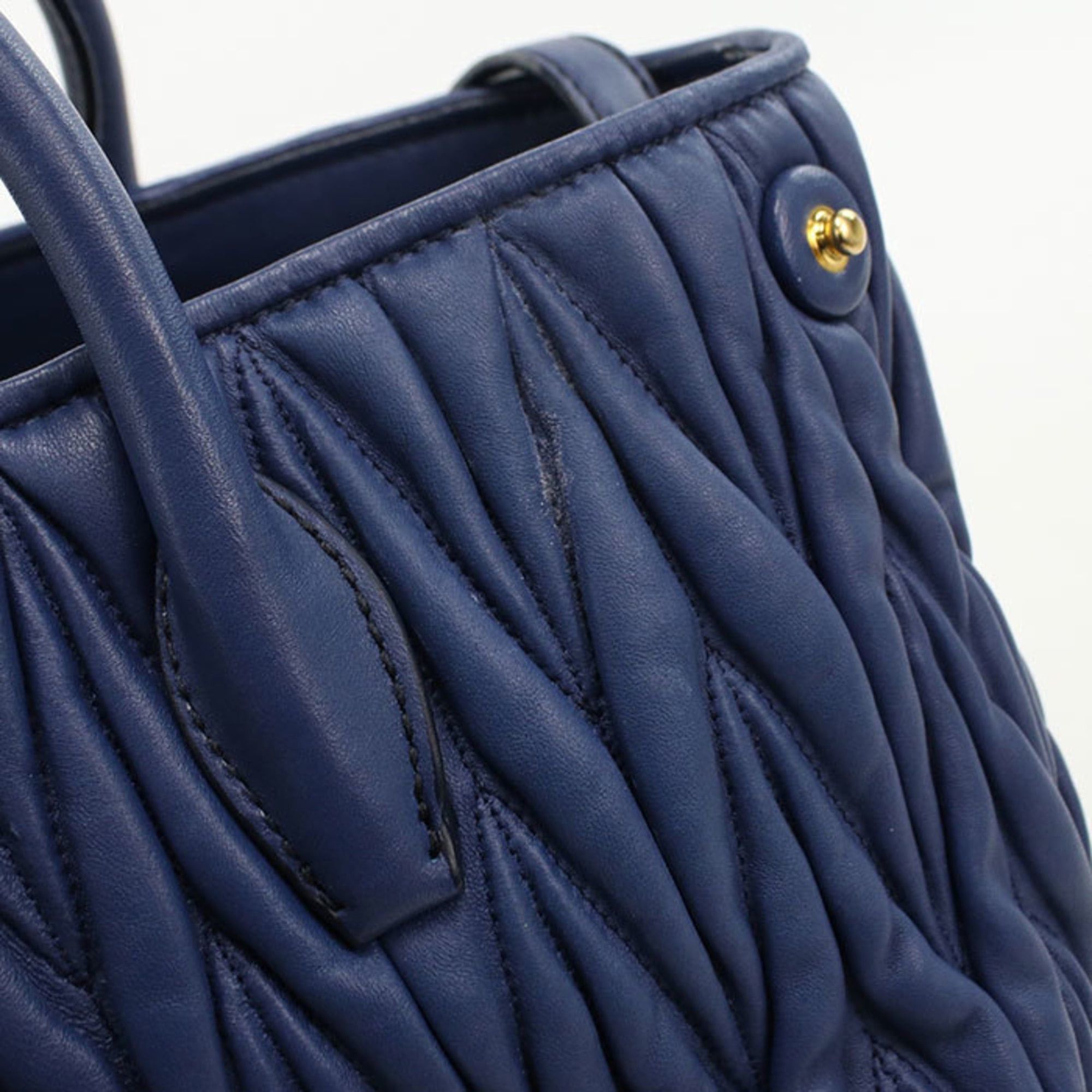 Miu Miu Miu Miu MIU Outlet Tote Bag, 2-Way Matelasse, Women's, Blue Size ONE SIZE - 5 Thumbnail