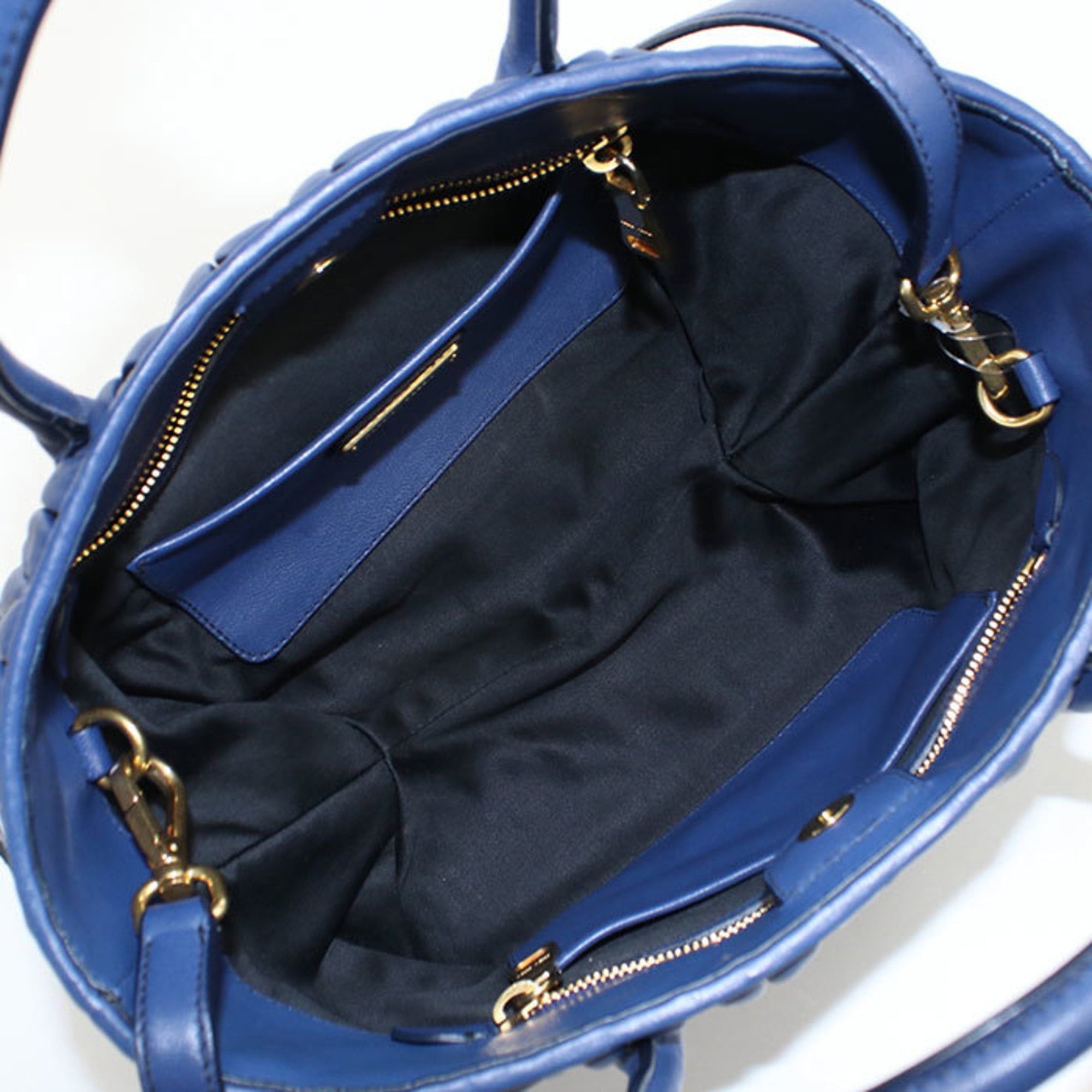 Miu Miu Miu Miu MIU Outlet Tote Bag, 2-Way Matelasse, Women's, Blue Size ONE SIZE - 3 Thumbnail