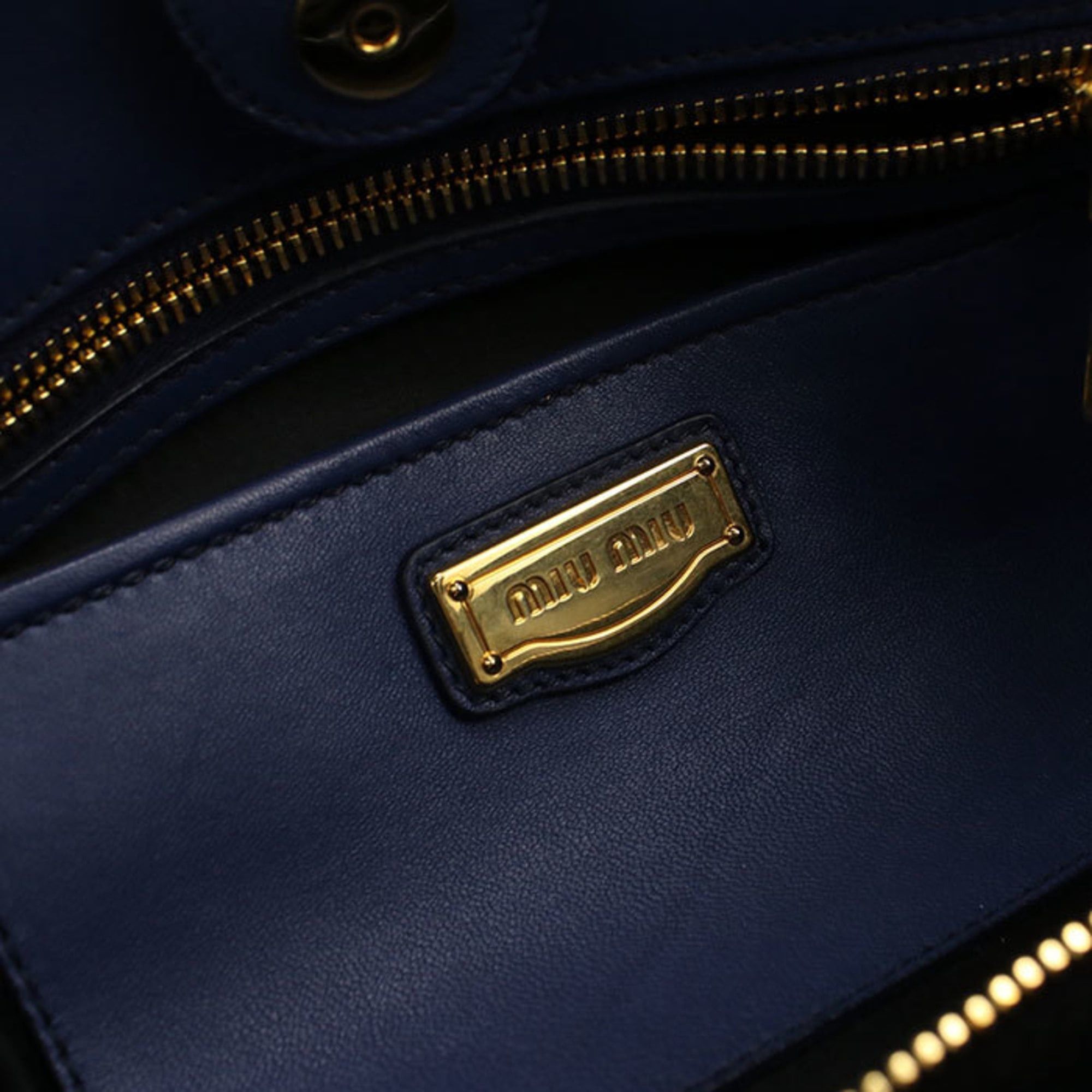 Miu Miu Miu Miu MIU Outlet Tote Bag, 2-Way Matelasse, Women's, Blue Size ONE SIZE - 4 Thumbnail