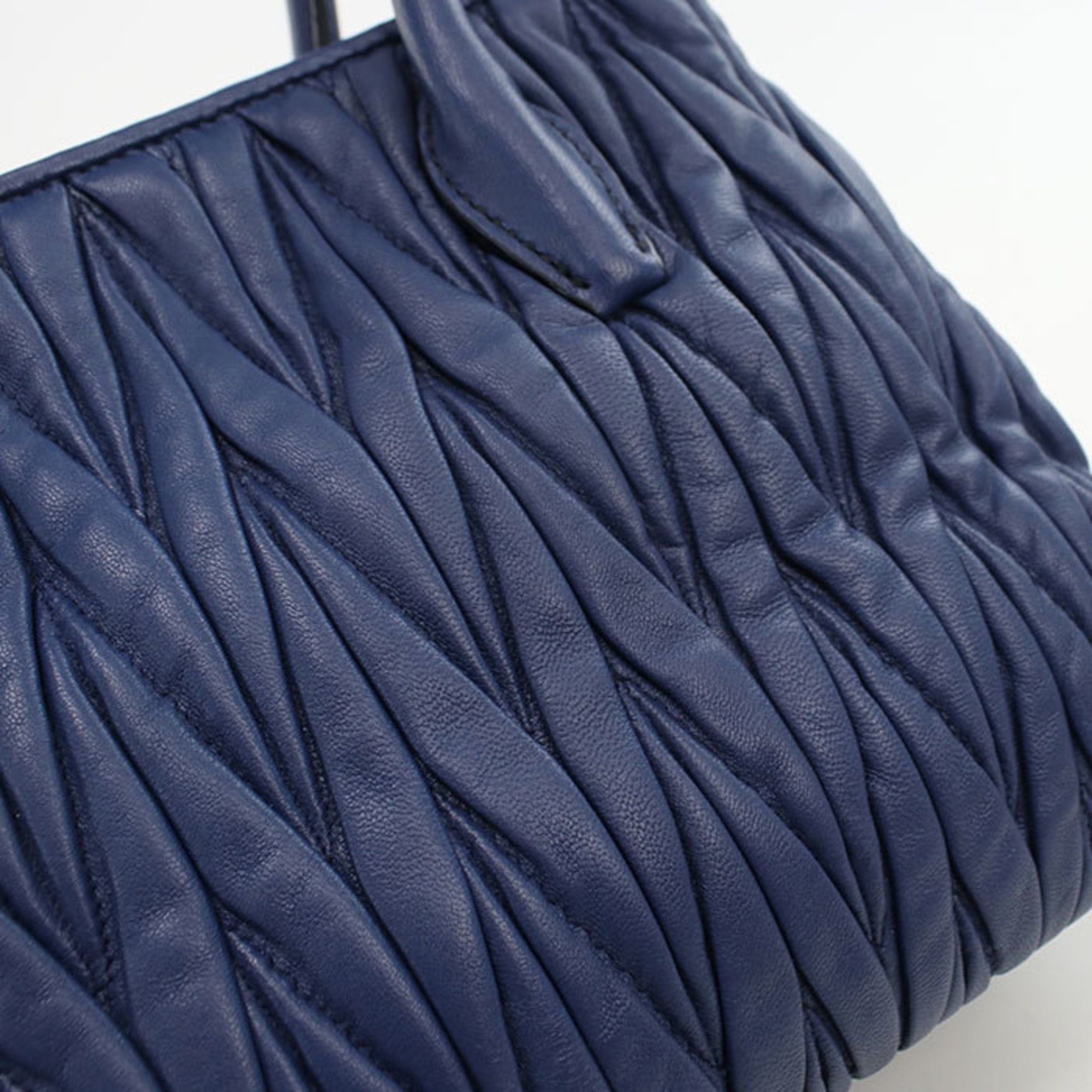 Miu Miu Miu Miu MIU Outlet Tote Bag, 2-Way Matelasse, Women's, Blue Size ONE SIZE - 8 Thumbnail