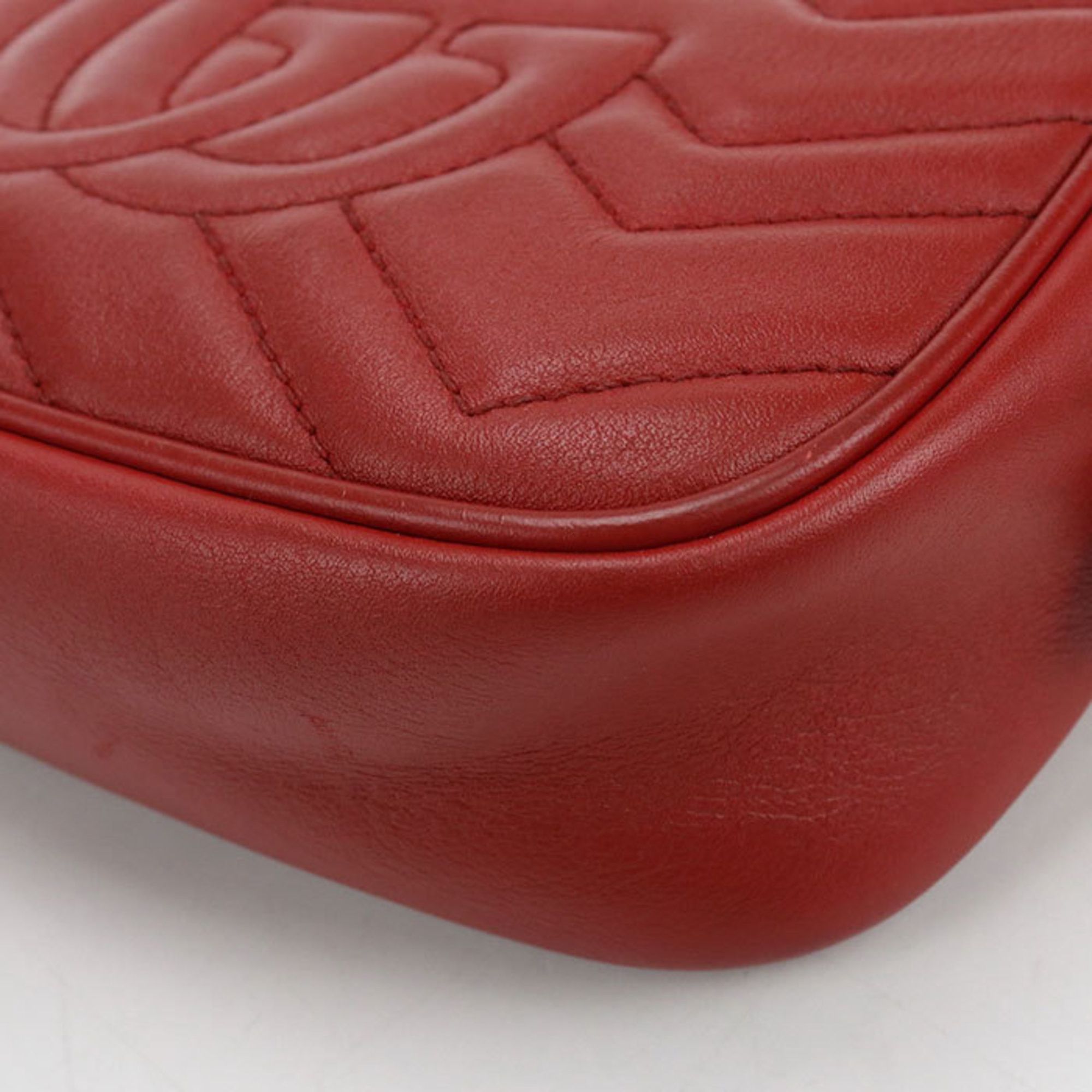 Gucci GUCCI GG Marmont Mini Camera Bag, Red, Women's, 448065 Size ONE SIZE - 7 Thumbnail