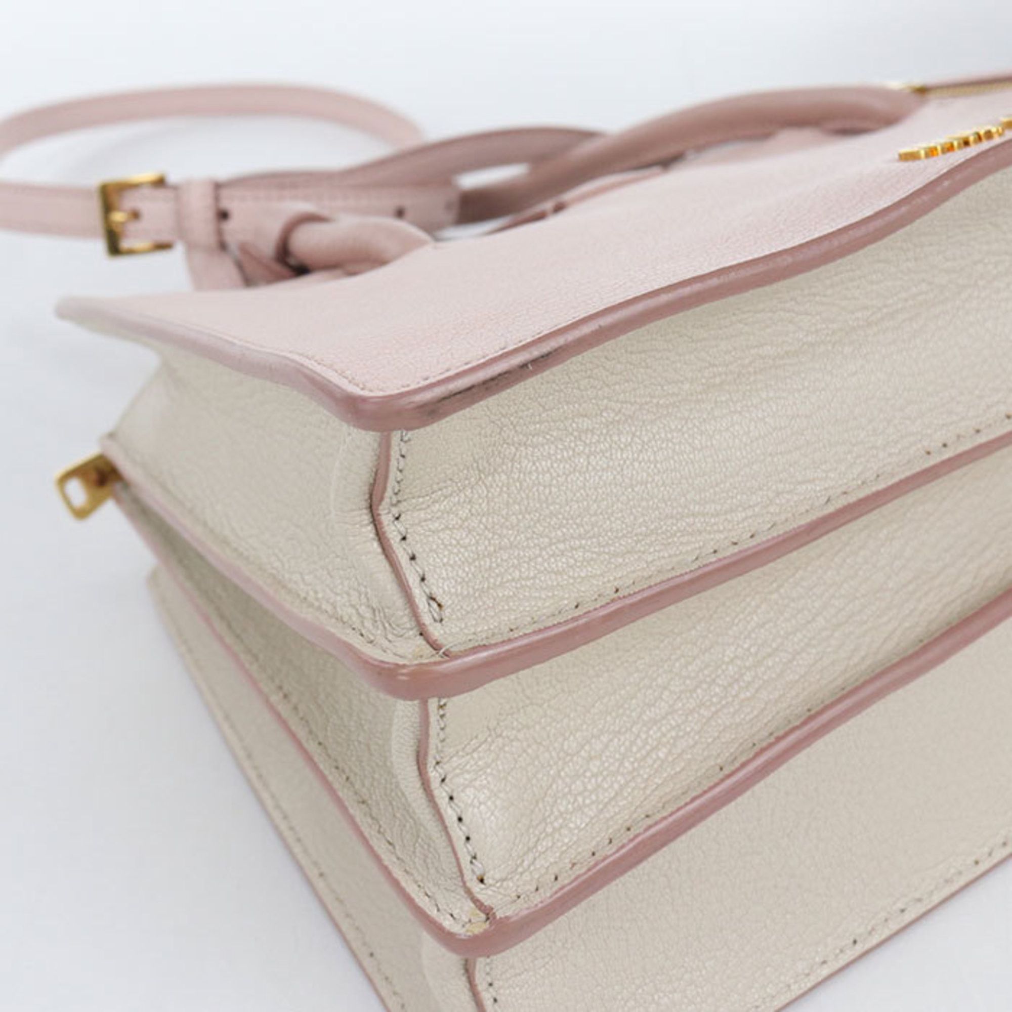 Miu Miu Miu Miu MIU Outlet Tote Bag 5BA104 F0JW1 2AJB 2-Way Madras Women's Pink Size ONE SIZE - 7 Thumbnail