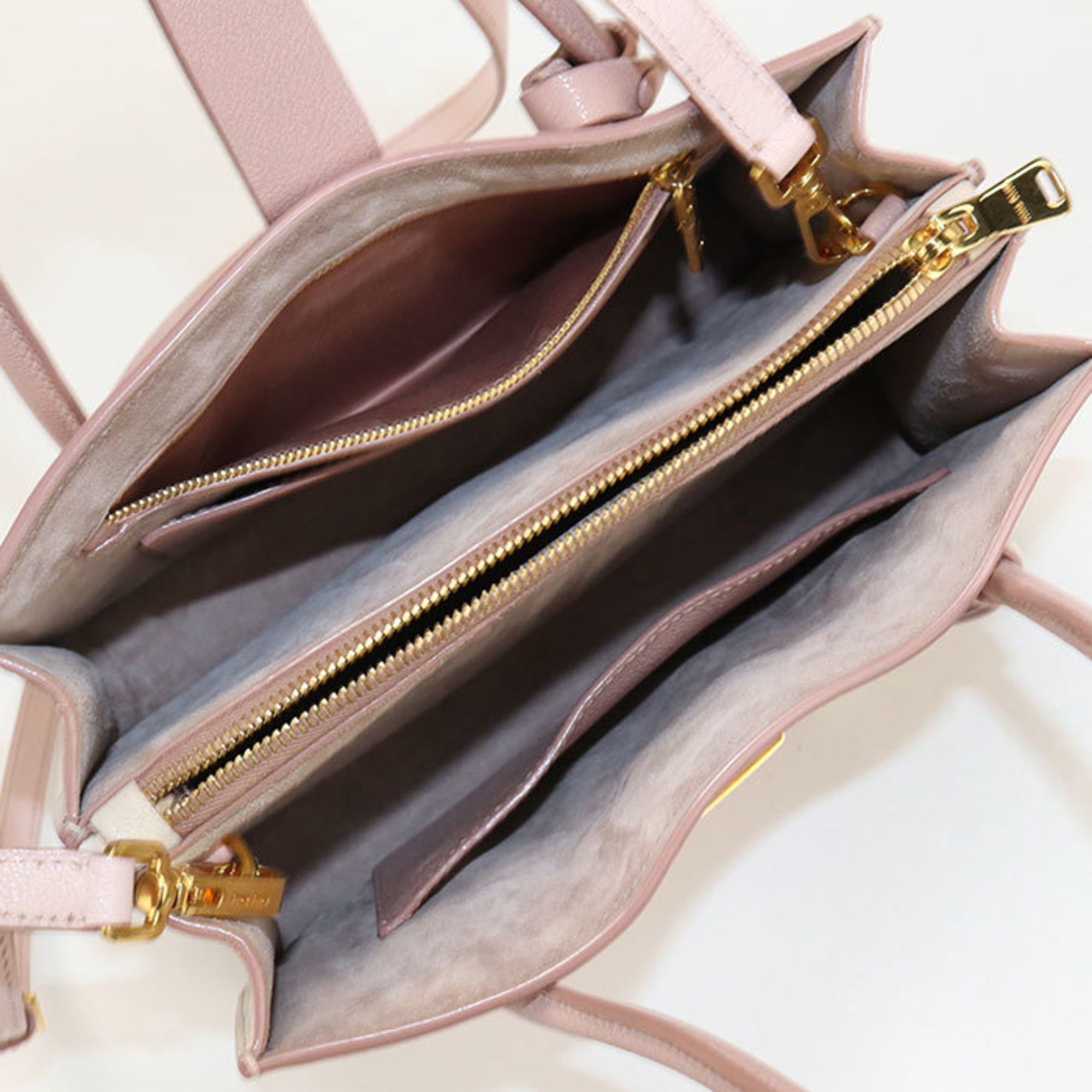 Miu Miu Miu Miu MIU Outlet Tote Bag 5BA104 F0JW1 2AJB 2-Way Madras Women's Pink Size ONE SIZE - 3 Thumbnail