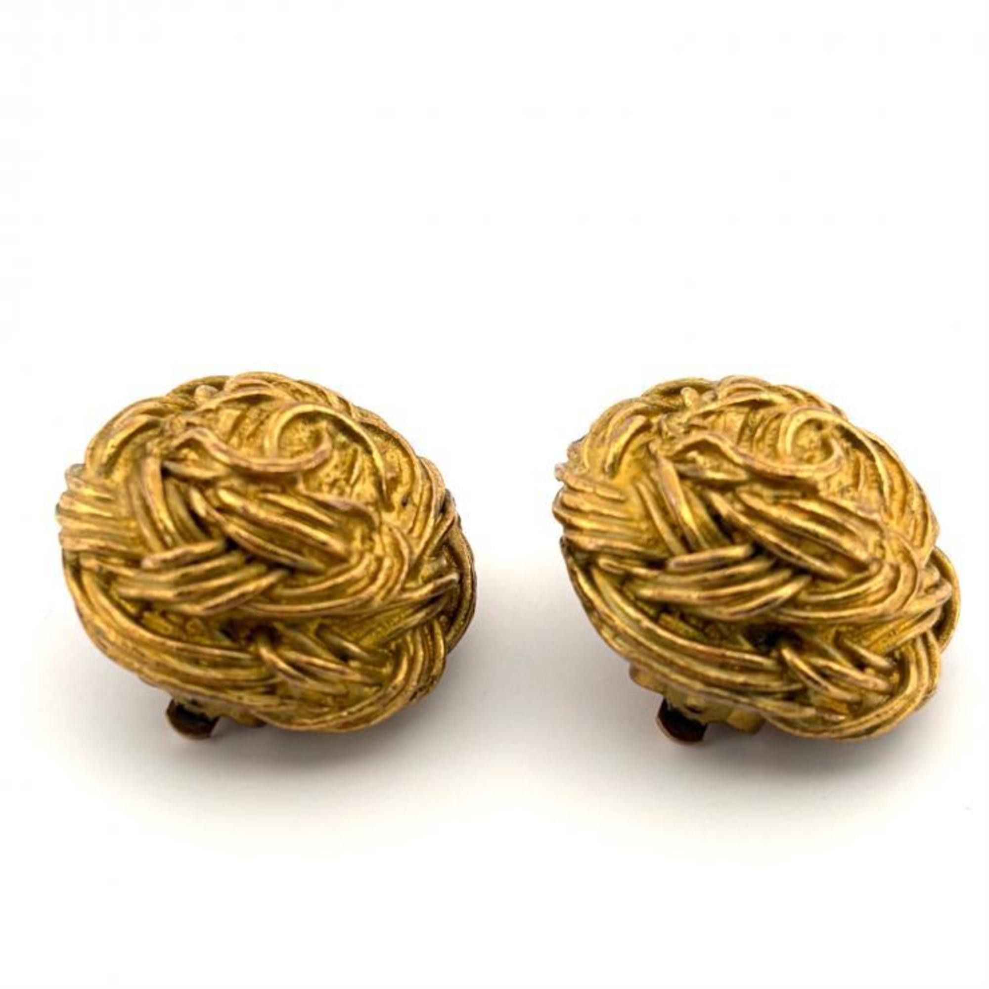 Chanel CHANEL Vintage Coco Mark Earrings 95P Gold Plated Size ONE SIZE - 2 Thumbnail