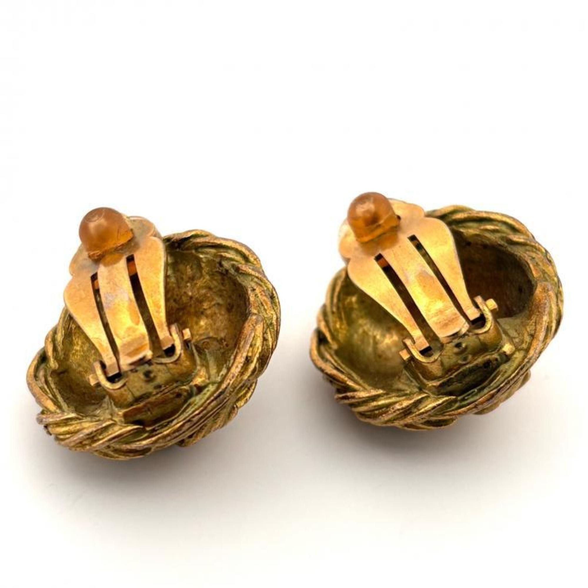 Chanel CHANEL Vintage Coco Mark Earrings 95P Gold Plated Size ONE SIZE - 3 Thumbnail