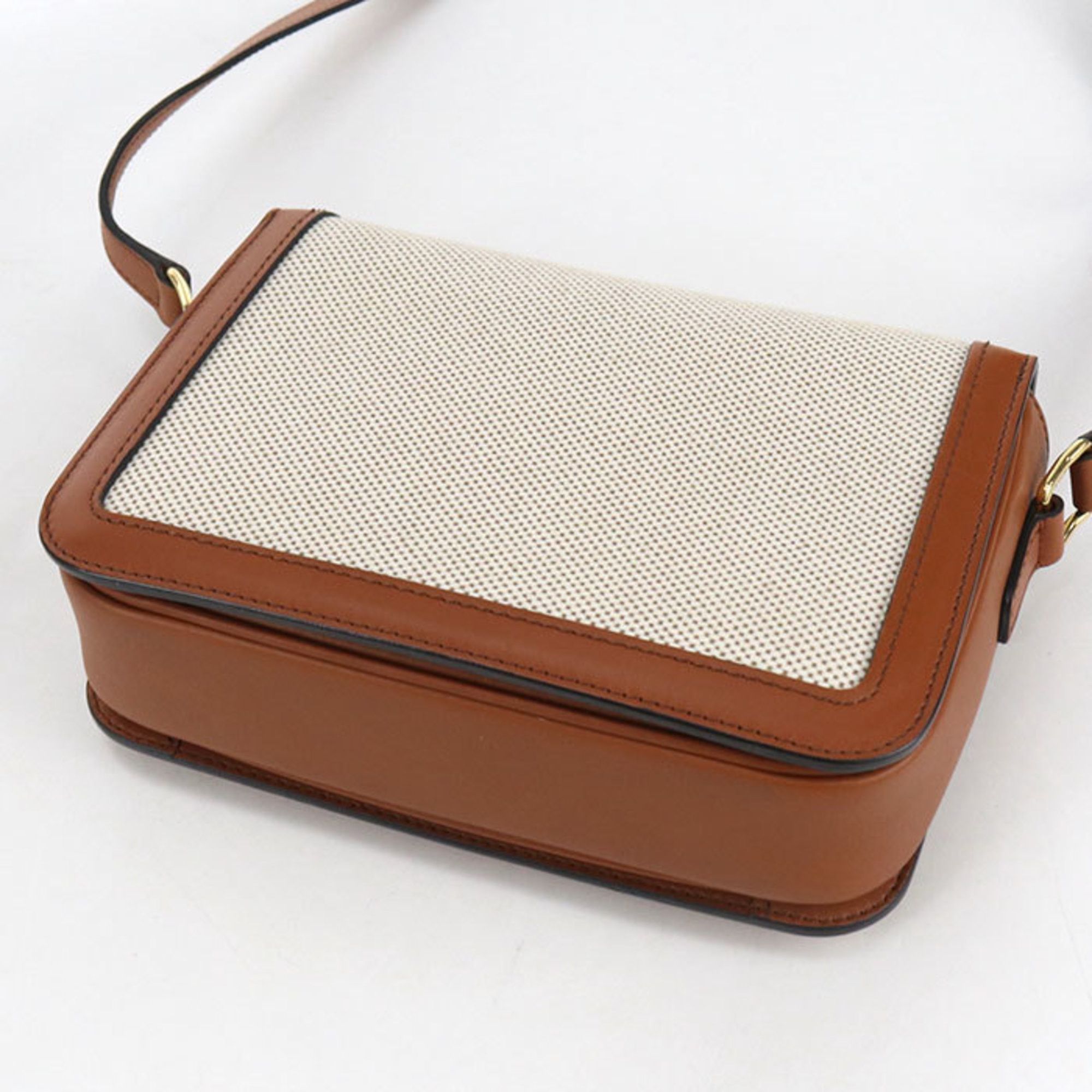 Celine CELINE Classic Triomphe Crossbody Shoulder Bag, Women's, Beige Size ONE SIZE - 2 Thumbnail