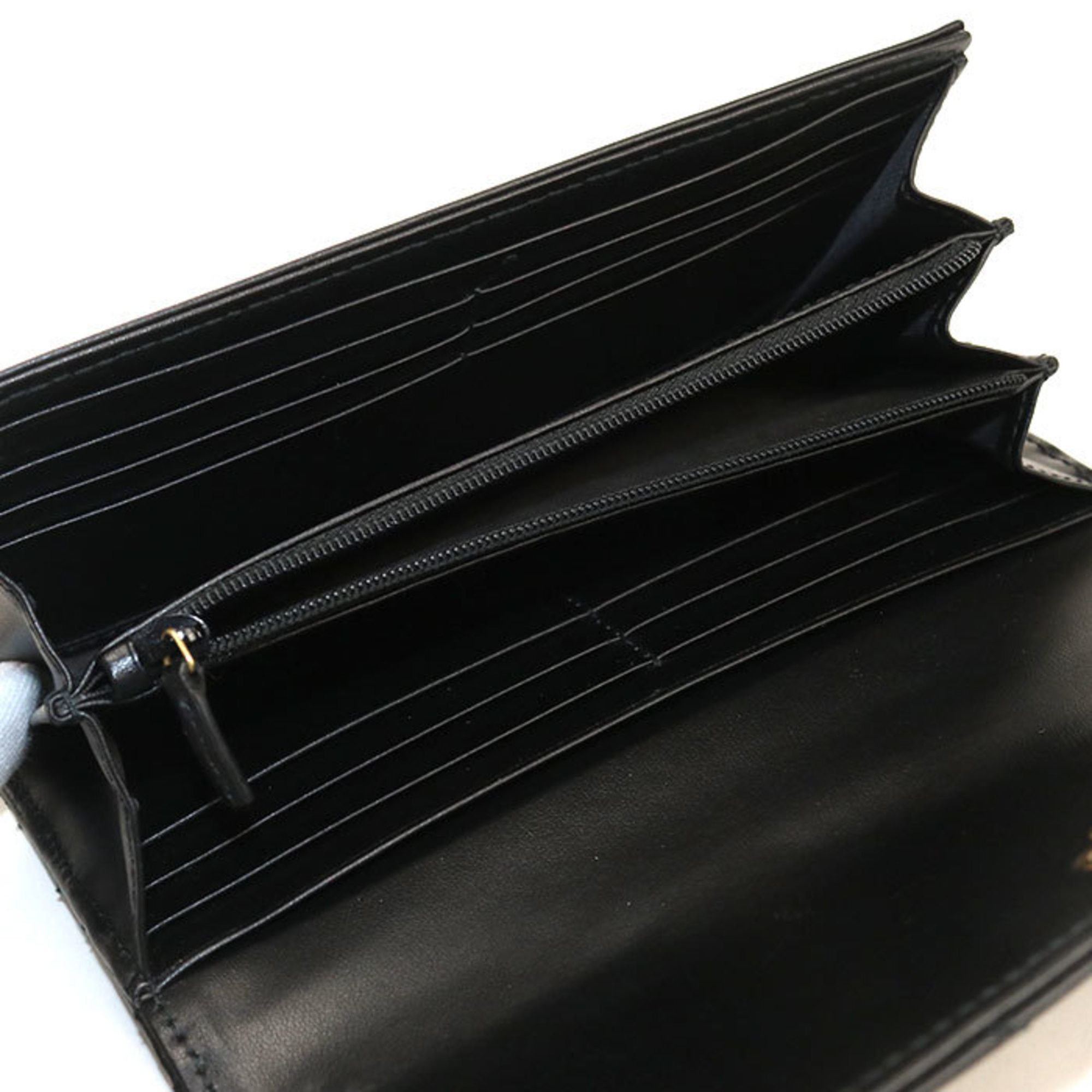 Gucci GUCCI Continental Wallet with Double G, Black, 443436, Women's Size ONE SIZE - 3 Thumbnail