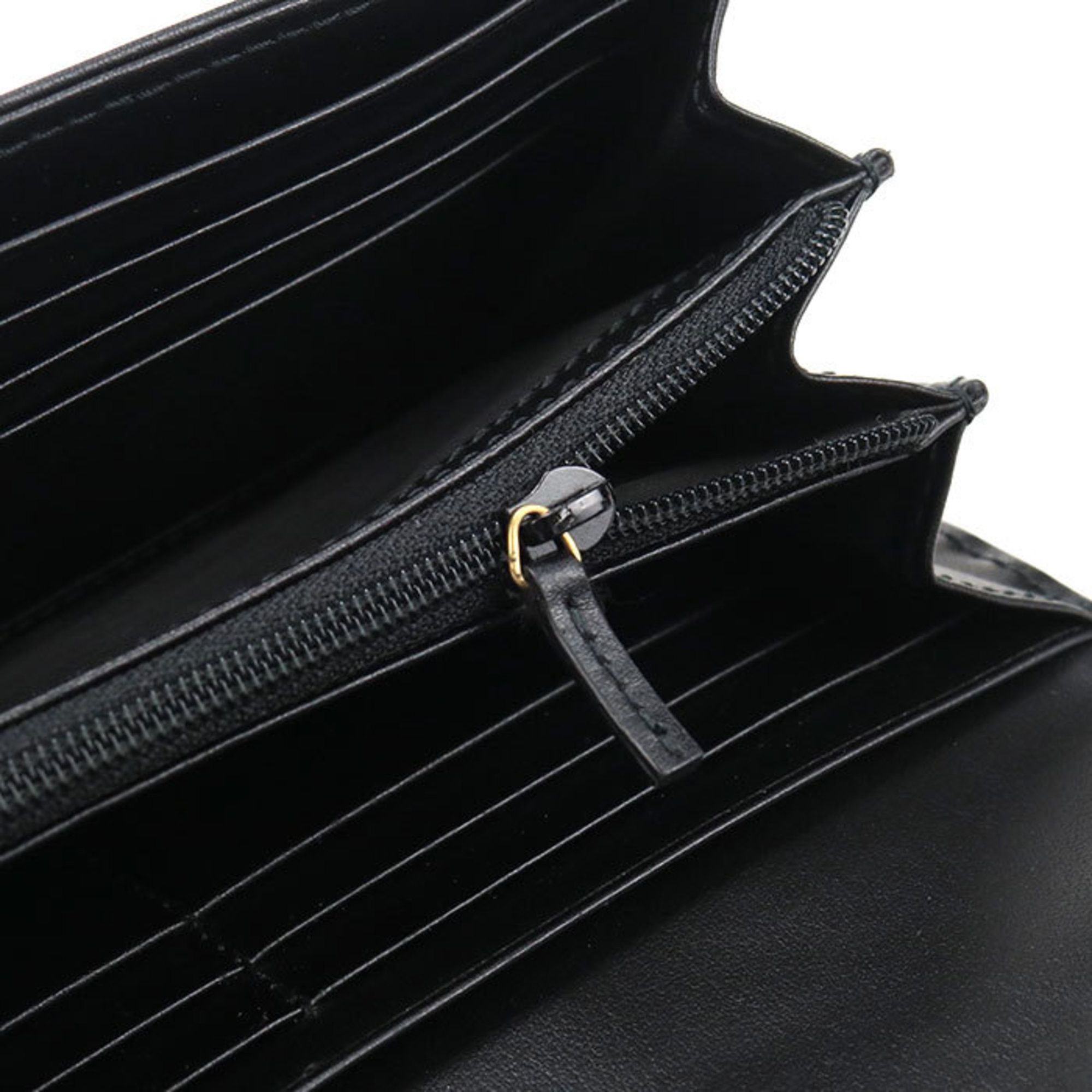 Gucci GUCCI Continental Wallet with Double G, Black, 443436, Women's Size ONE SIZE - 6 Thumbnail