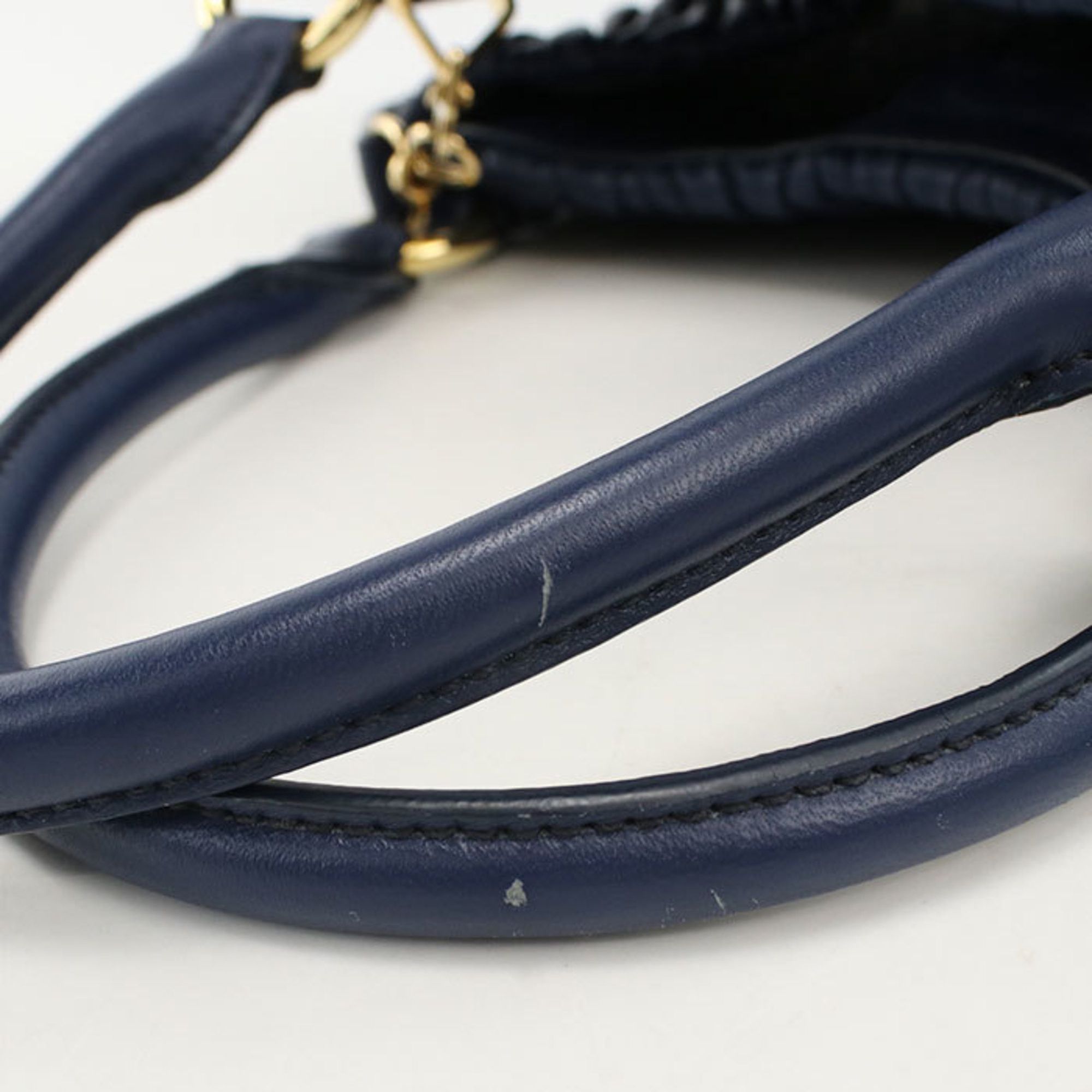 Miu Miu Miu Miu MIU Outlet Tote Bag 5BE886 N88 F0016 2-Way Matelasse Women's Navy Size ONE SIZE - 7 Thumbnail