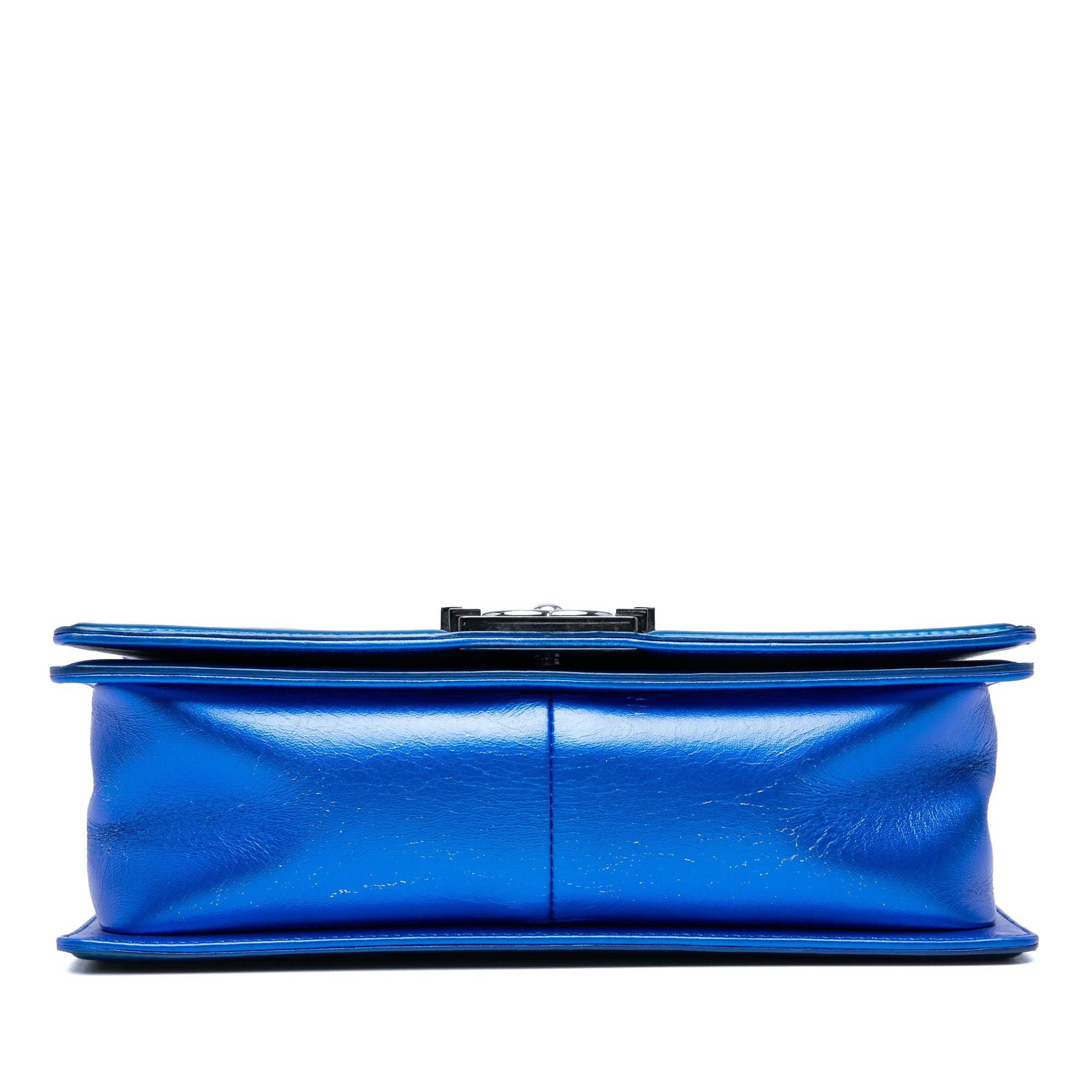 Chanel Old Medium Quilted Metallic Patent Boy Flap Size ONE SIZE - 3 Thumbnail