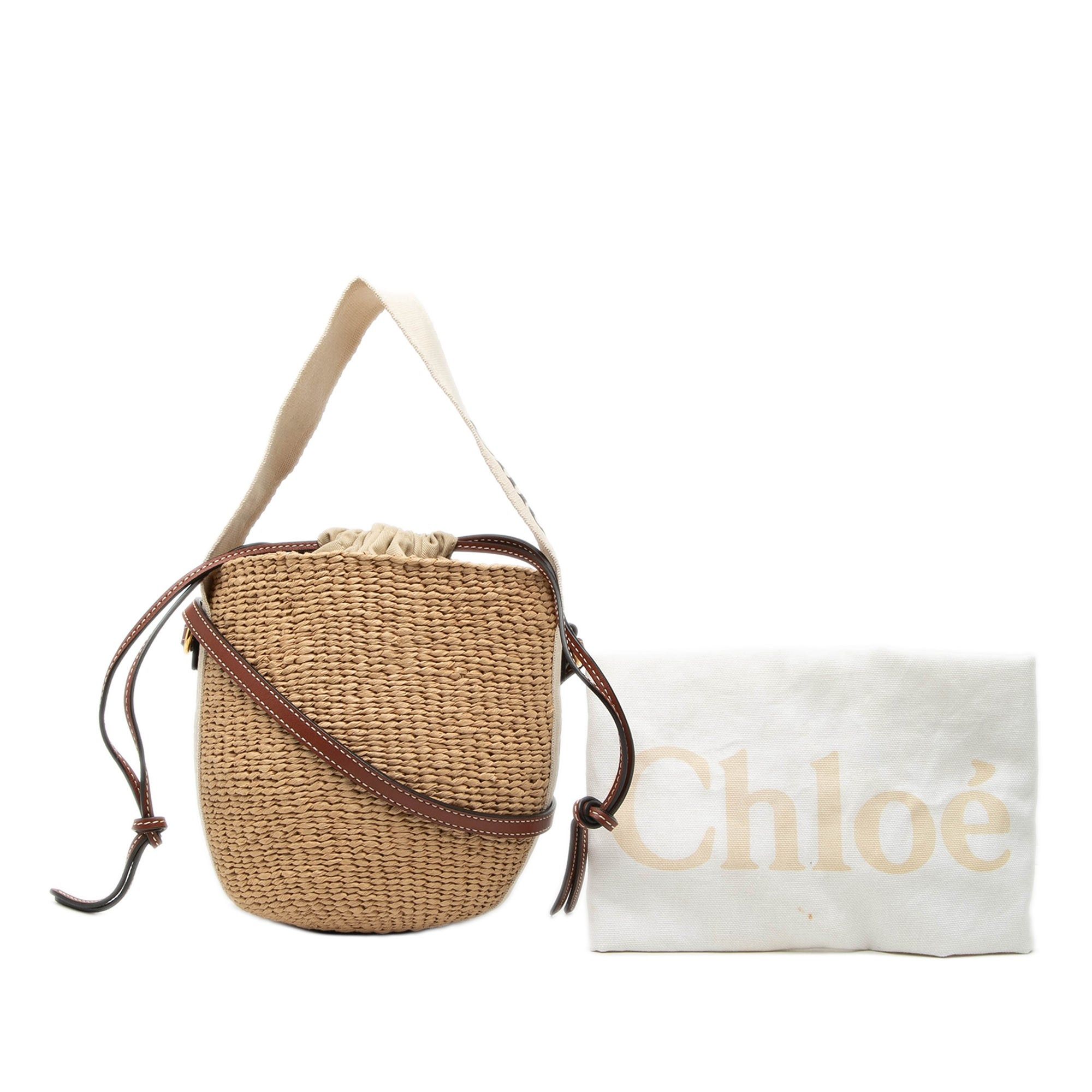 Chloe Small Raffia Woody Basket Bag Size ONE SIZE - 9 Thumbnail