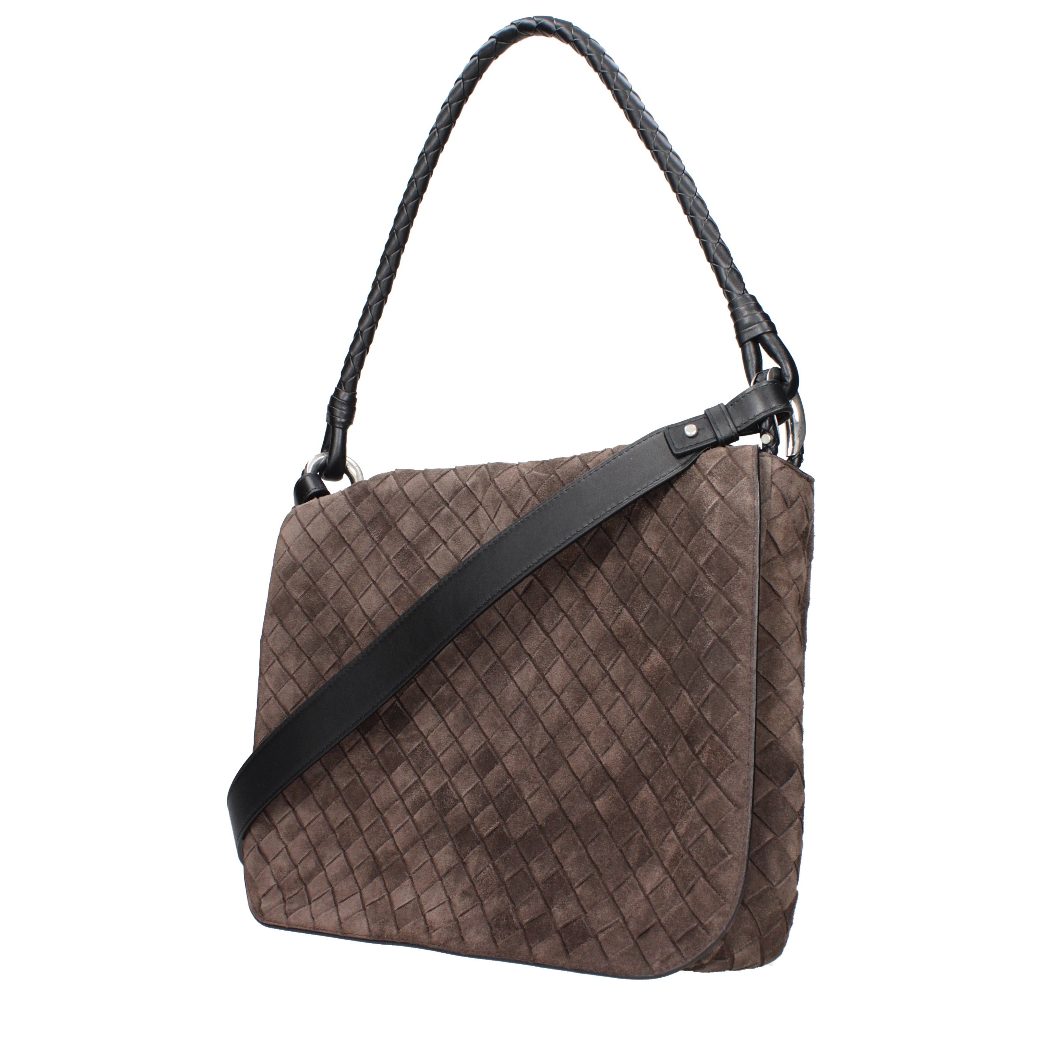 Bottega Veneta Bottega Veneta Shoulder Bags Men Suede Brown/Dark Chocolate Size ONE SIZE - 2 Thumbnail