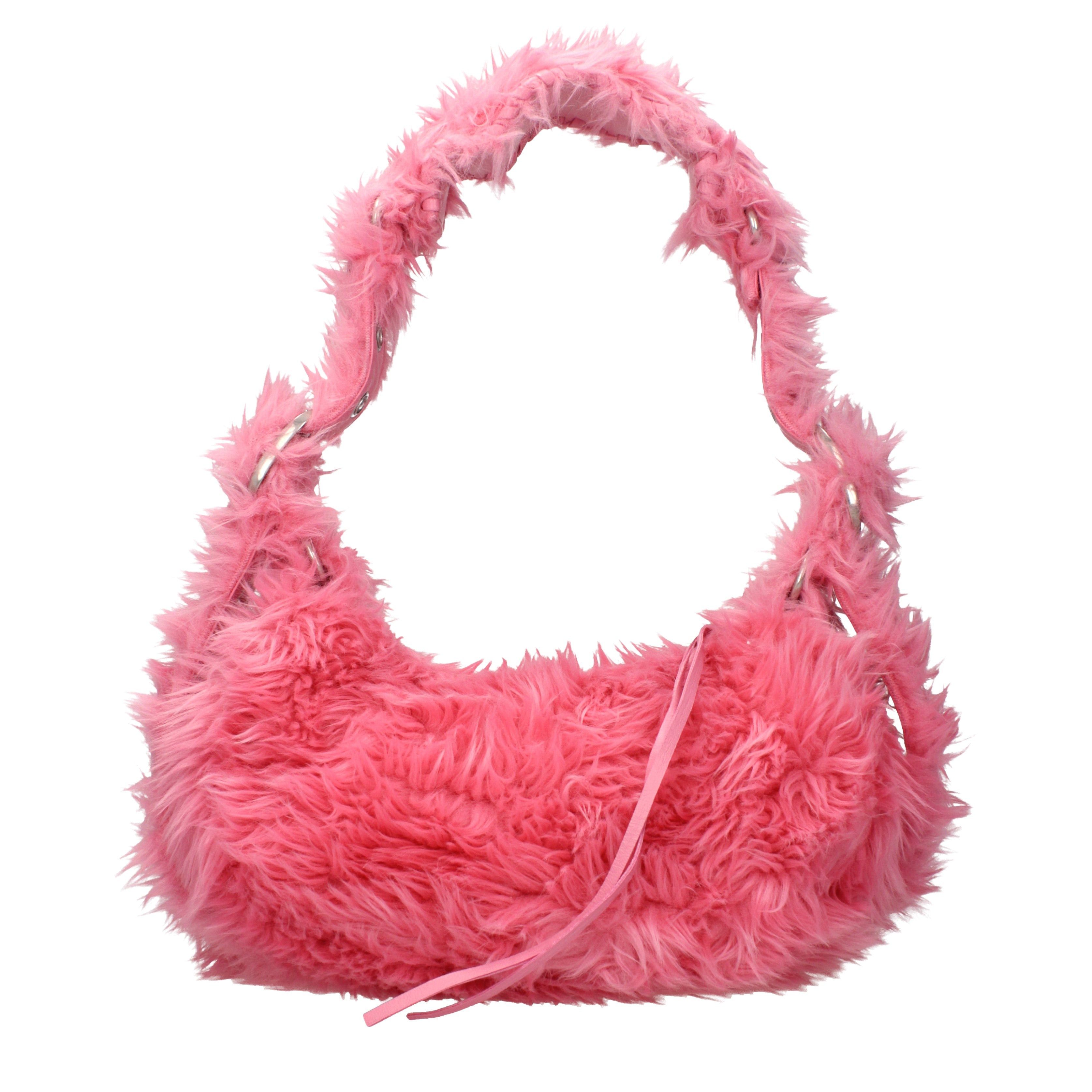 Balenciaga Balenciaga Shoulder Bags Women Eco Fur Pink Size ONE SIZE - 3 Thumbnail