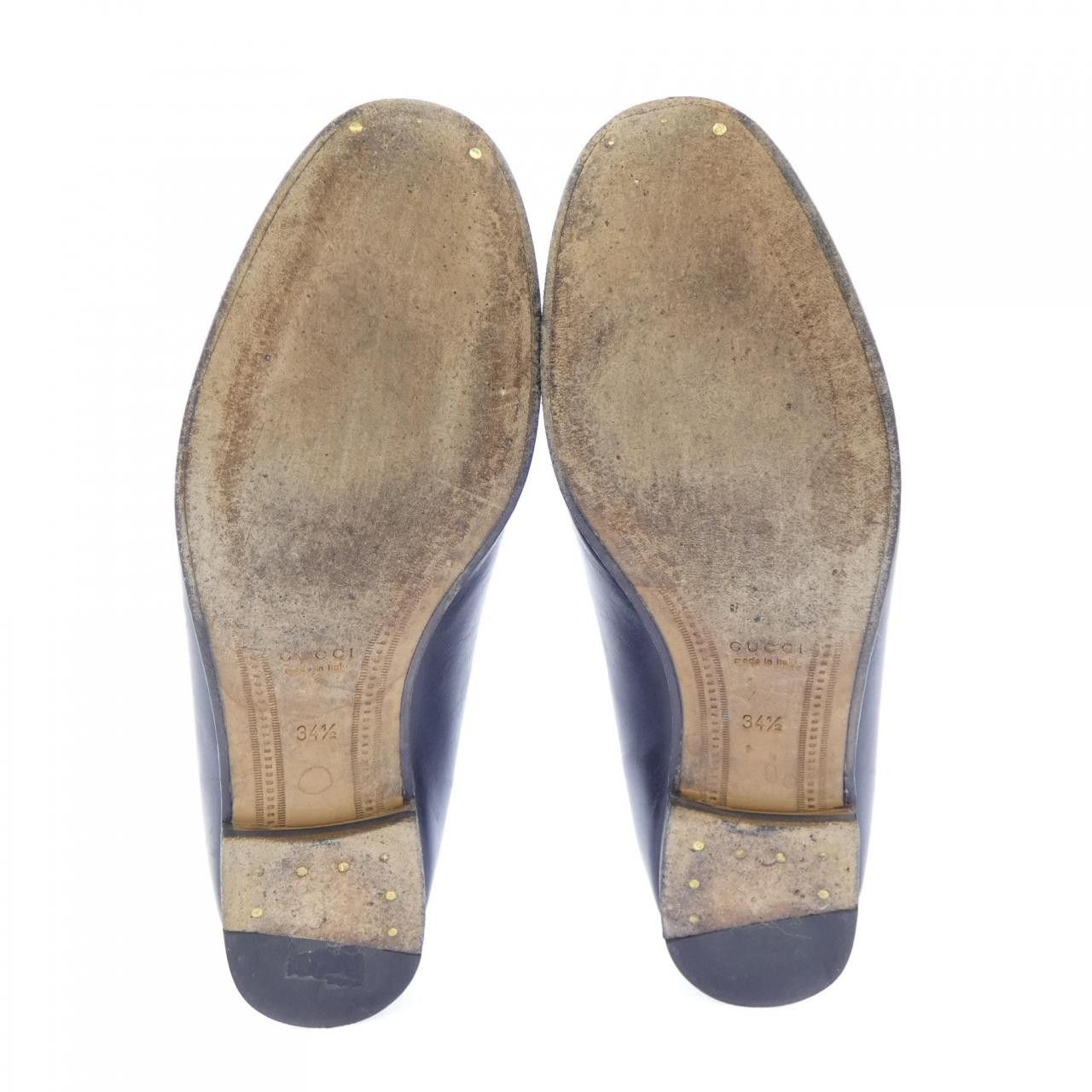 Gucci Gucci Gucci Jordaan Leather Loafers Leather Shoes 404069BLM00 DUTY FREE for USA Size ONE SIZE - 4 Thumbnail