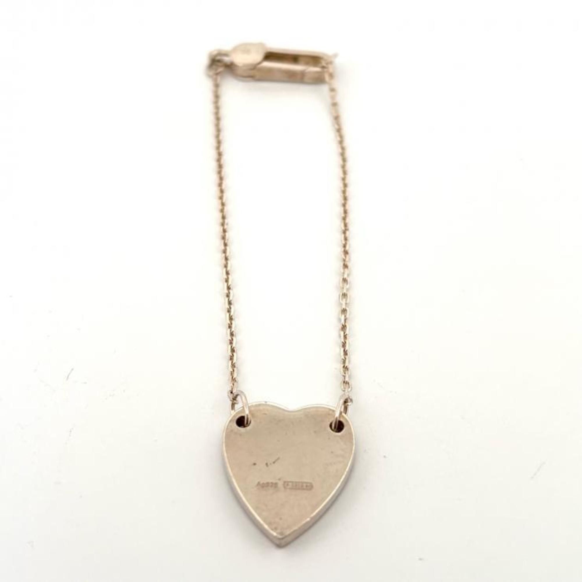 Gucci Gucci Trademark Heart Bracelet in Ag925 Silver (223513) with Logo Plate (#16) Size ONE SIZE - 4 Thumbnail