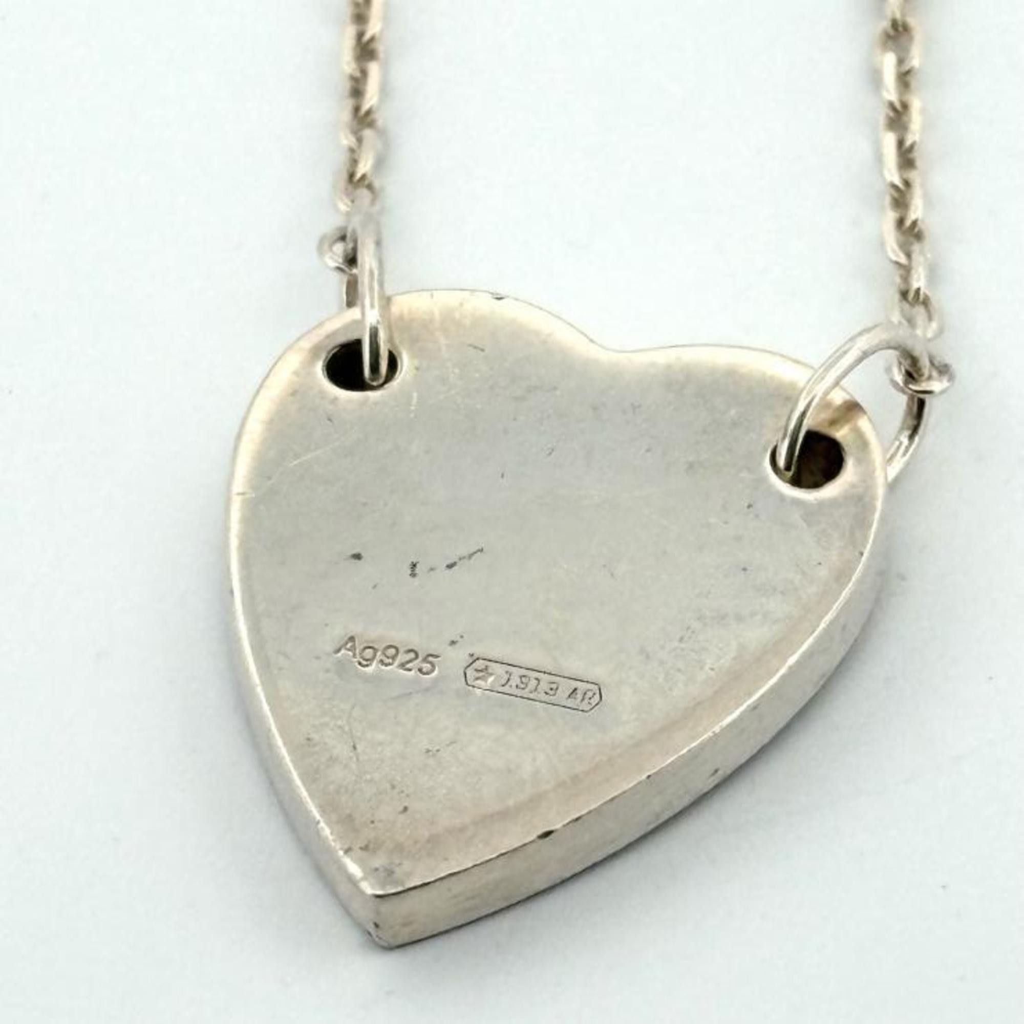 Gucci Gucci Trademark Heart Bracelet in Ag925 Silver (223513) with Logo Plate (#16) Size ONE SIZE - 5 Thumbnail