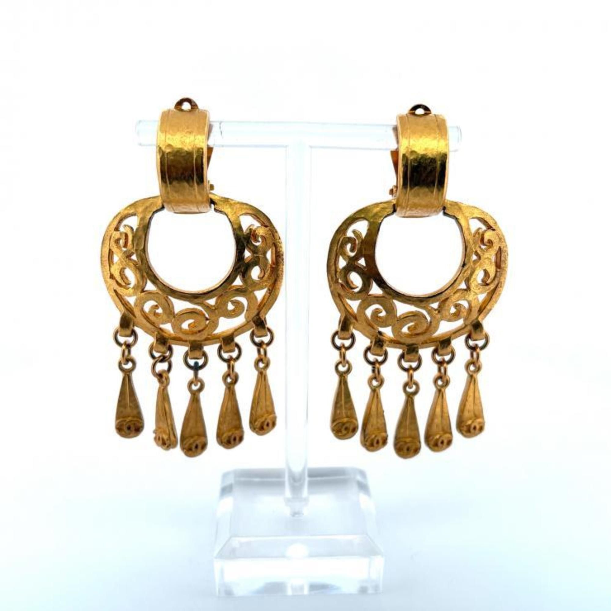 Chanel CHANEL 95P Coco Mark Earrings Vintage 1995 GP Gold Chanel Size ONE SIZE - 4 Thumbnail